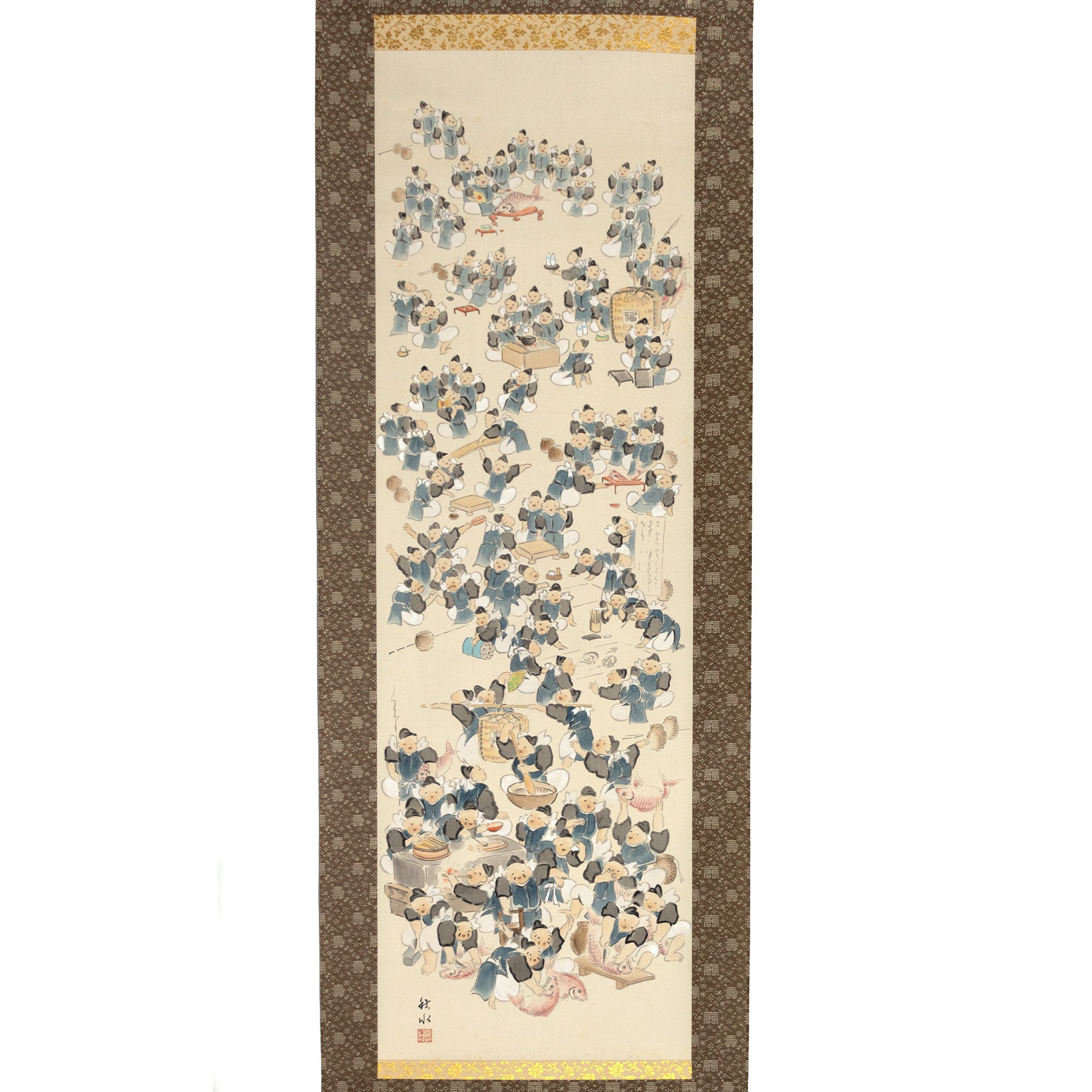 Pair of Scrolls Depicting Daikoku and Ebisu