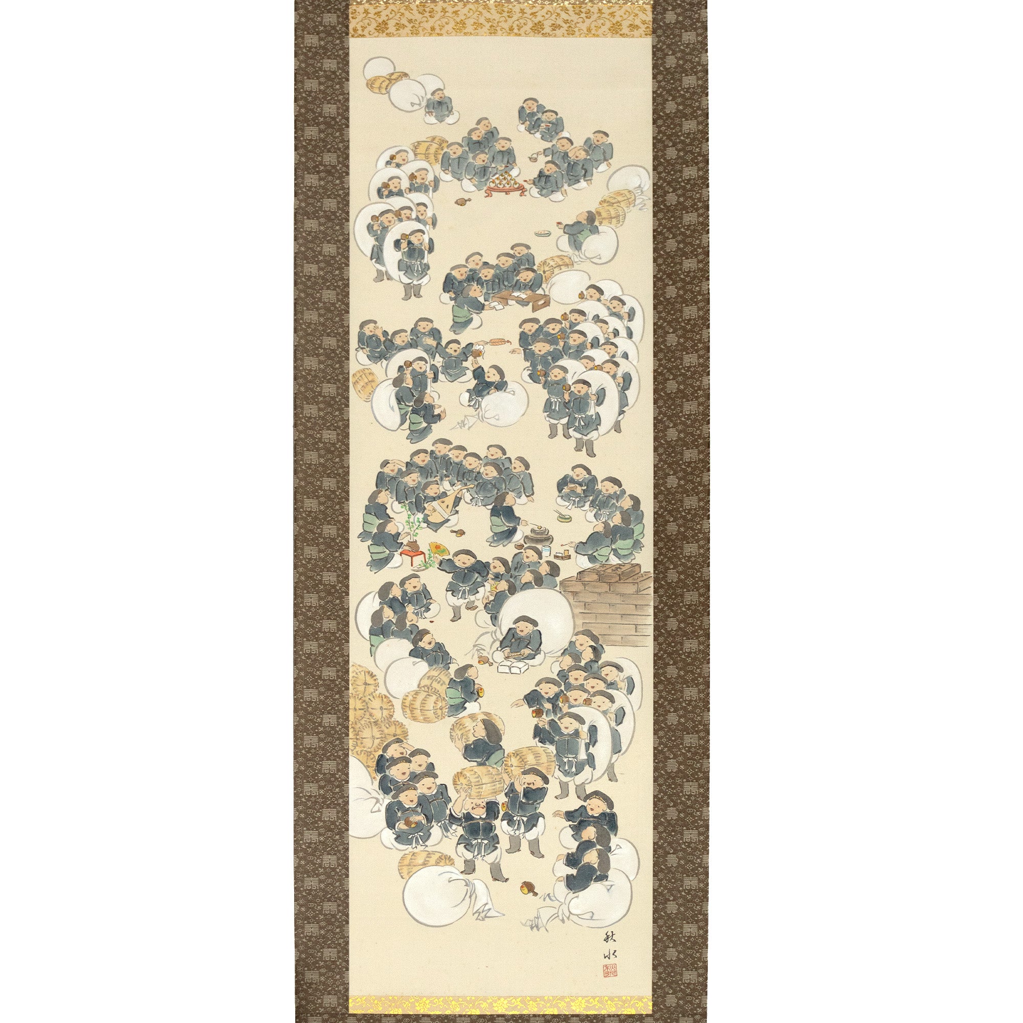 Pair of Scrolls Depicting Daikoku and Ebisu