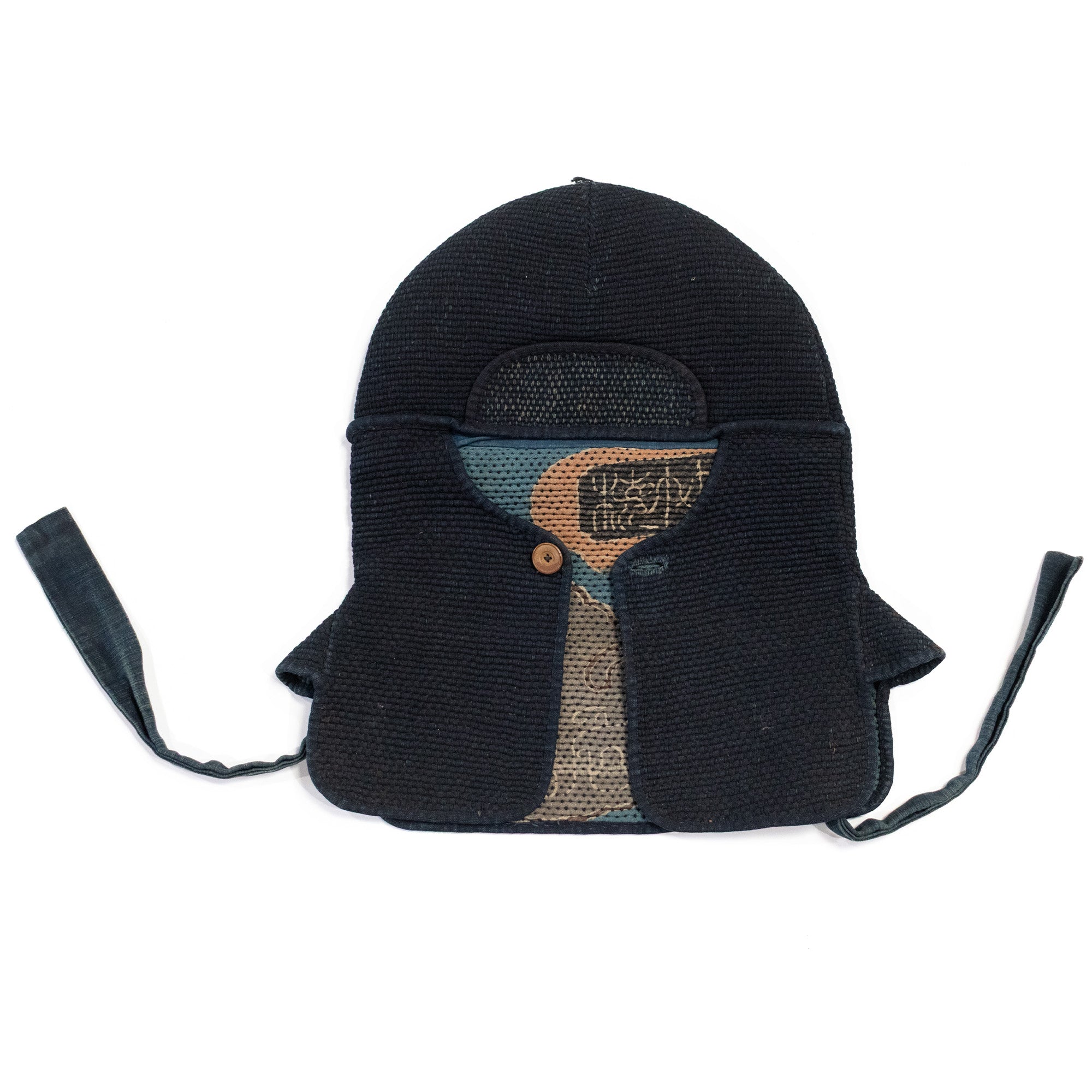 Shobo Boshi -19th Century Indigo and Sashiko Fireman's Hat