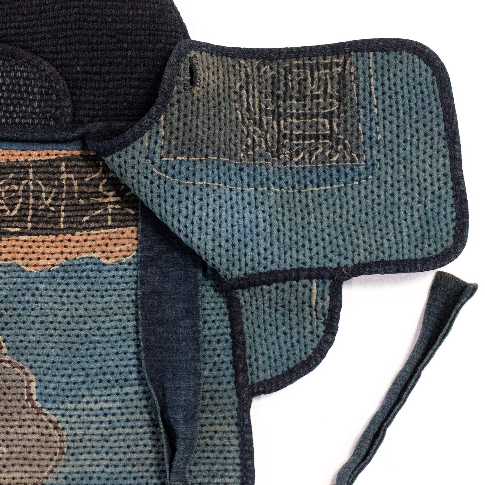 Shobo Boshi -19th Century Indigo and Sashiko Fireman's Hat