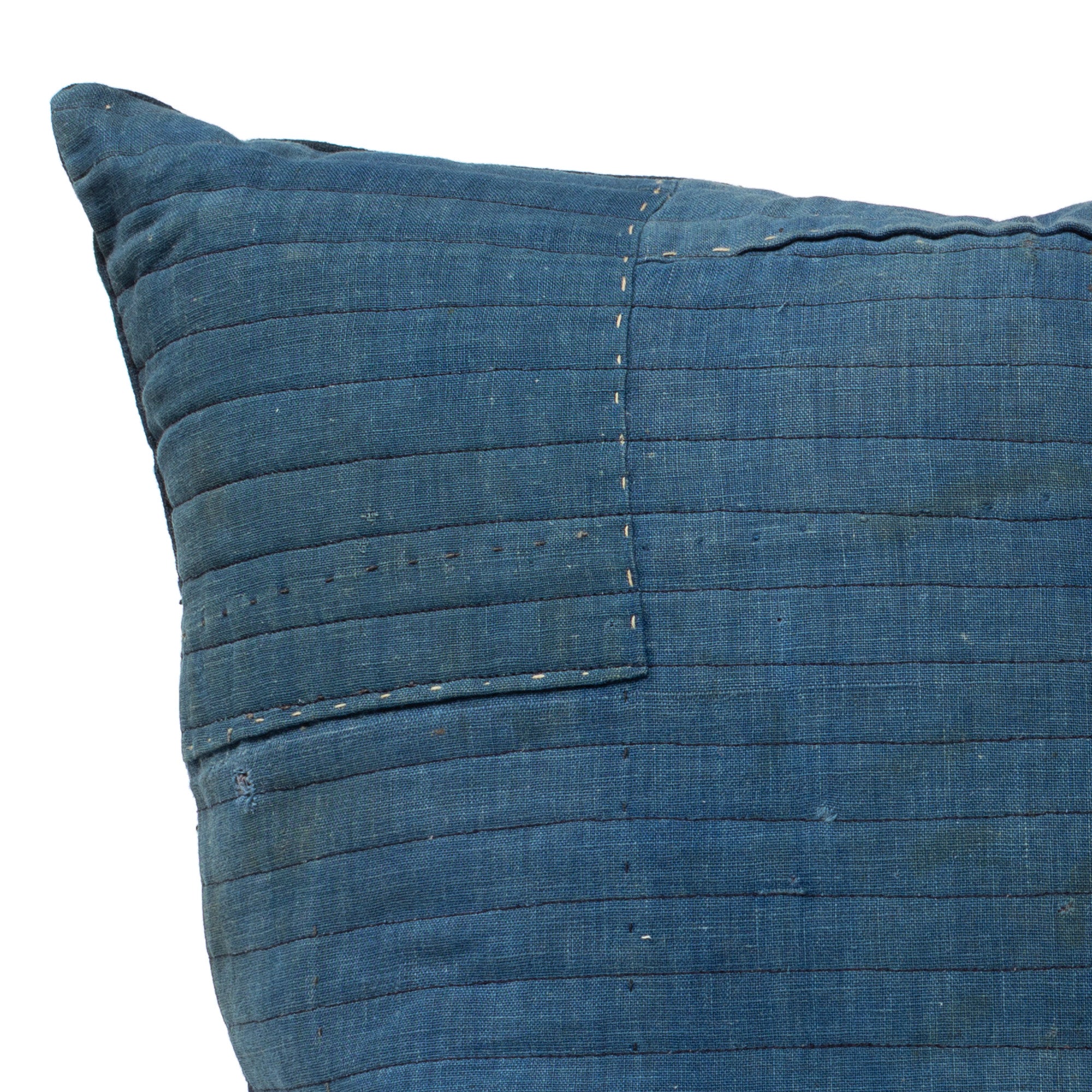 Vintage Japanese Indigo Cotton Patchwork Pillow