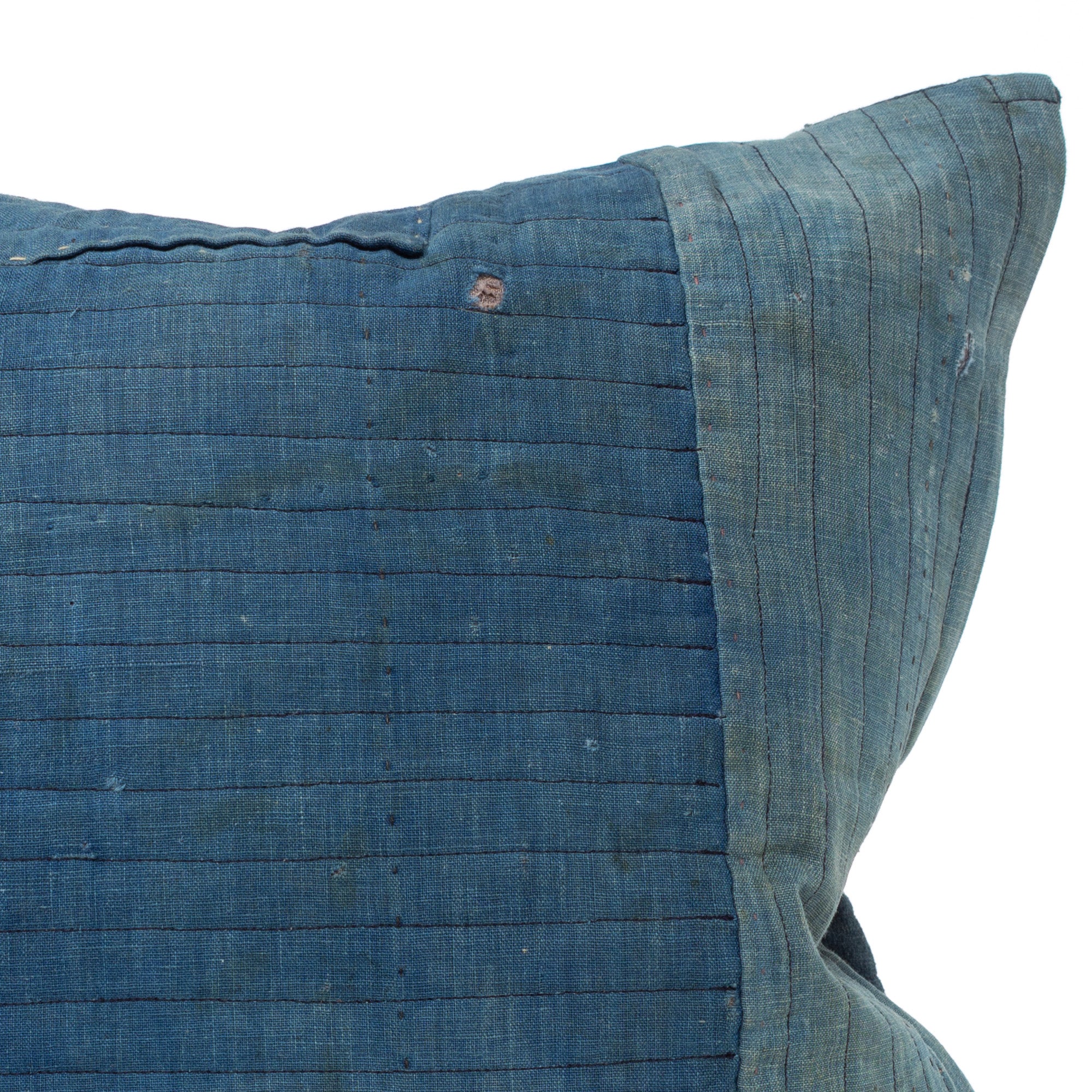 Vintage Japanese Indigo Cotton Patchwork Pillow