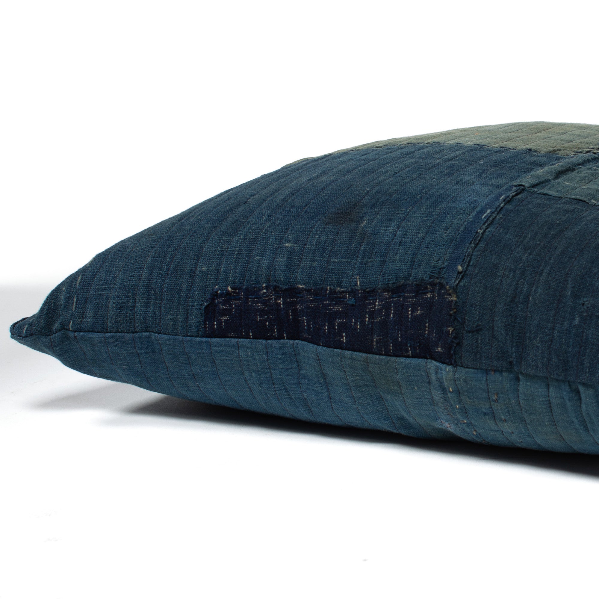Vintage Japanese Indigo Cotton Patchwork Pillow