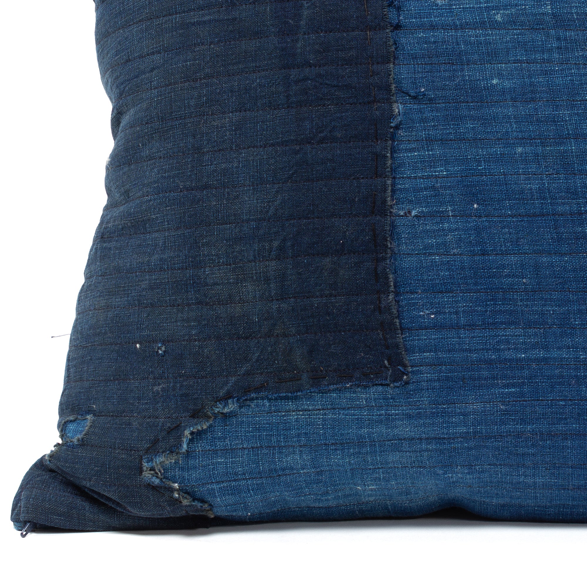 Vintage Japanese Indigo Cotton Patchwork Pillow