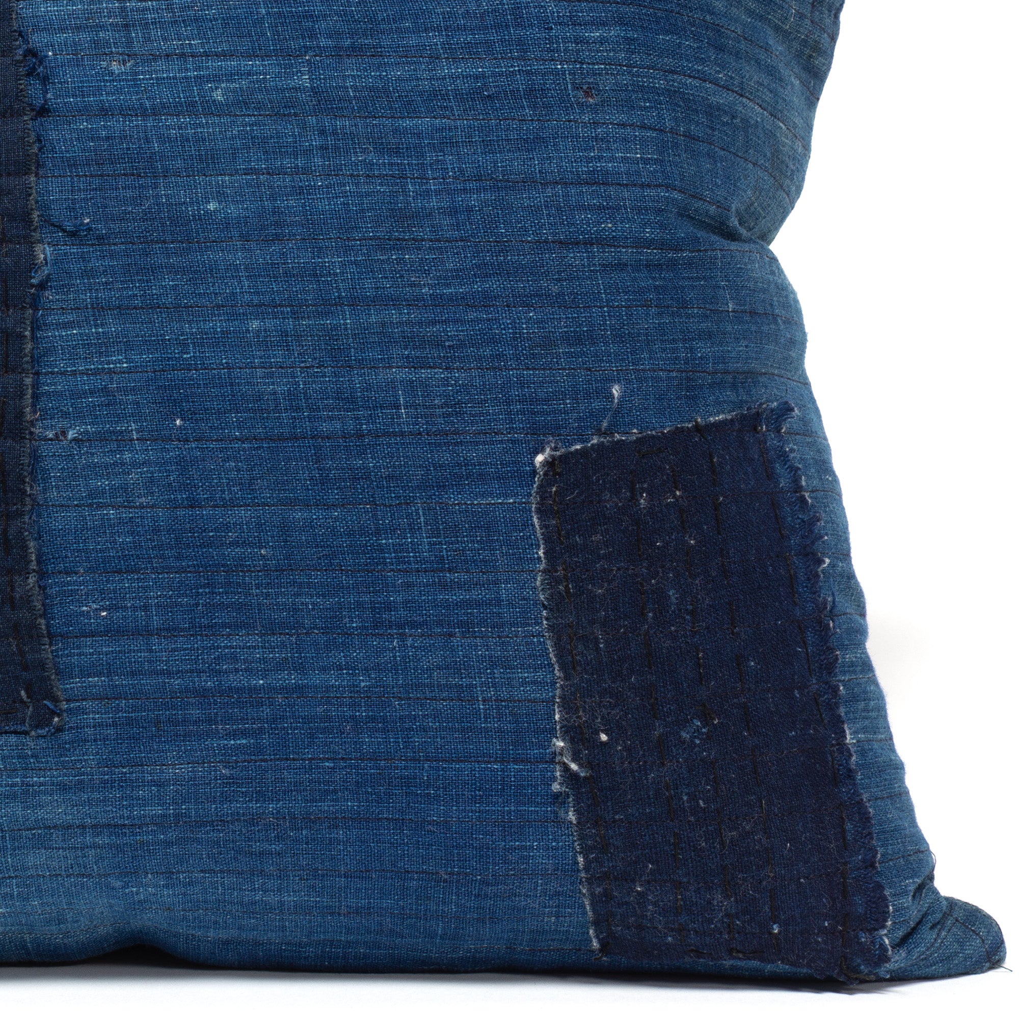 Vintage Japanese Indigo Cotton Patchwork Pillow