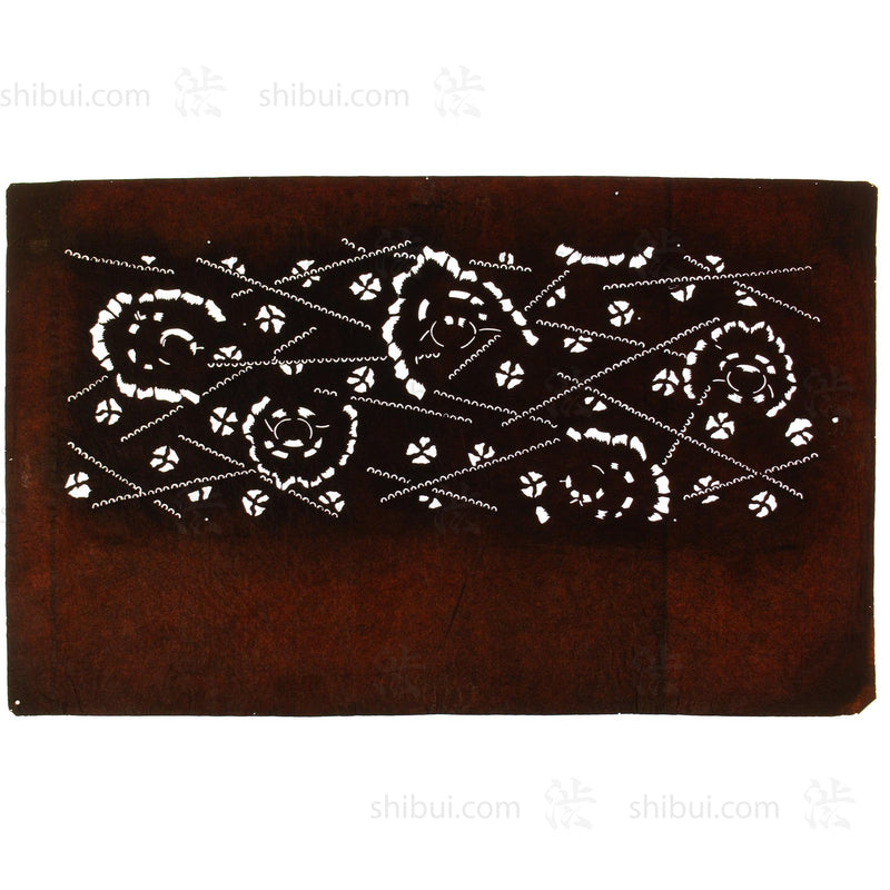 Meiji Sparrow Katagami | Japanese Lacquered Paper Stencil