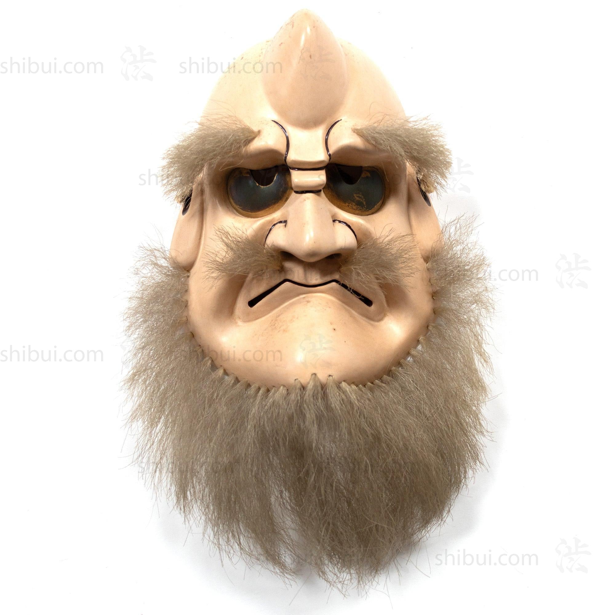 Antique Omoikane-no-Mikoto Mask | Japanese Noh Mask