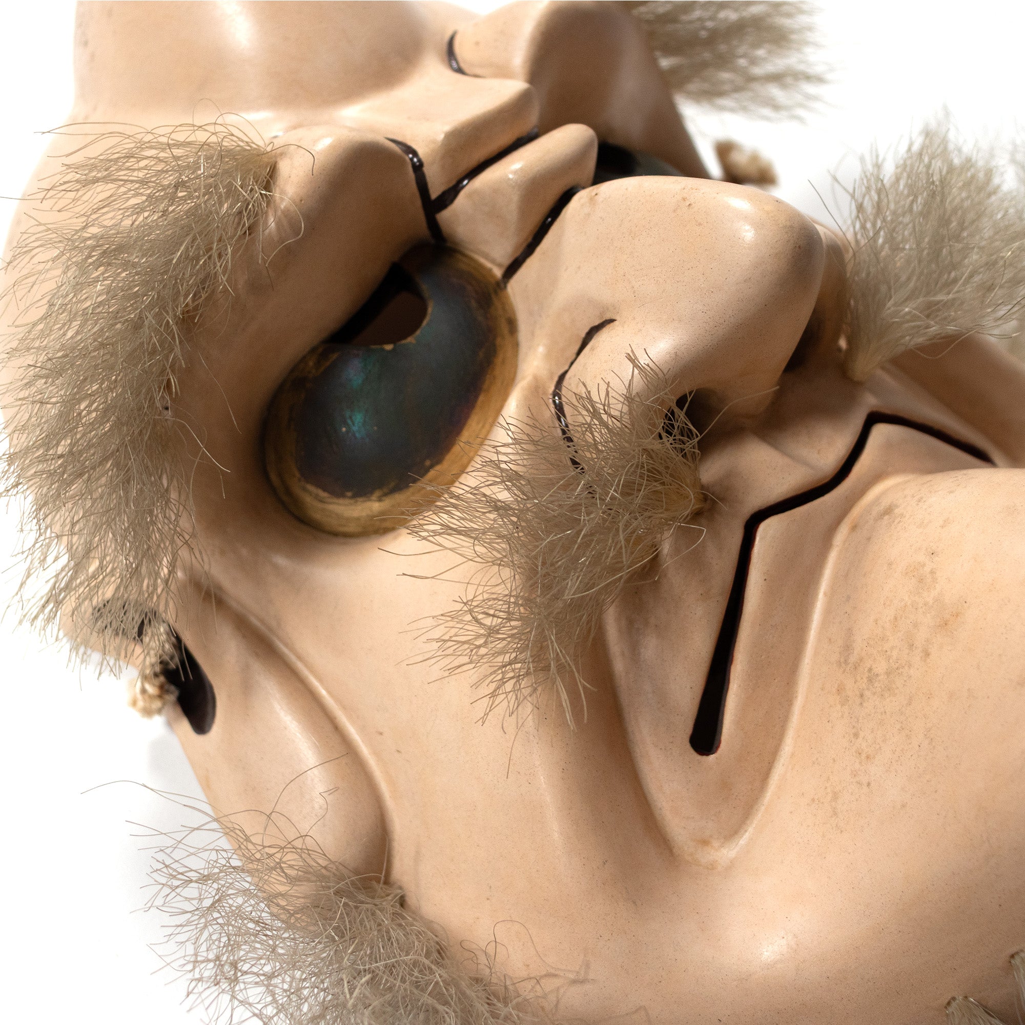 Antique Omoikane-no-Mikoto Mask | Japanese Noh Mask