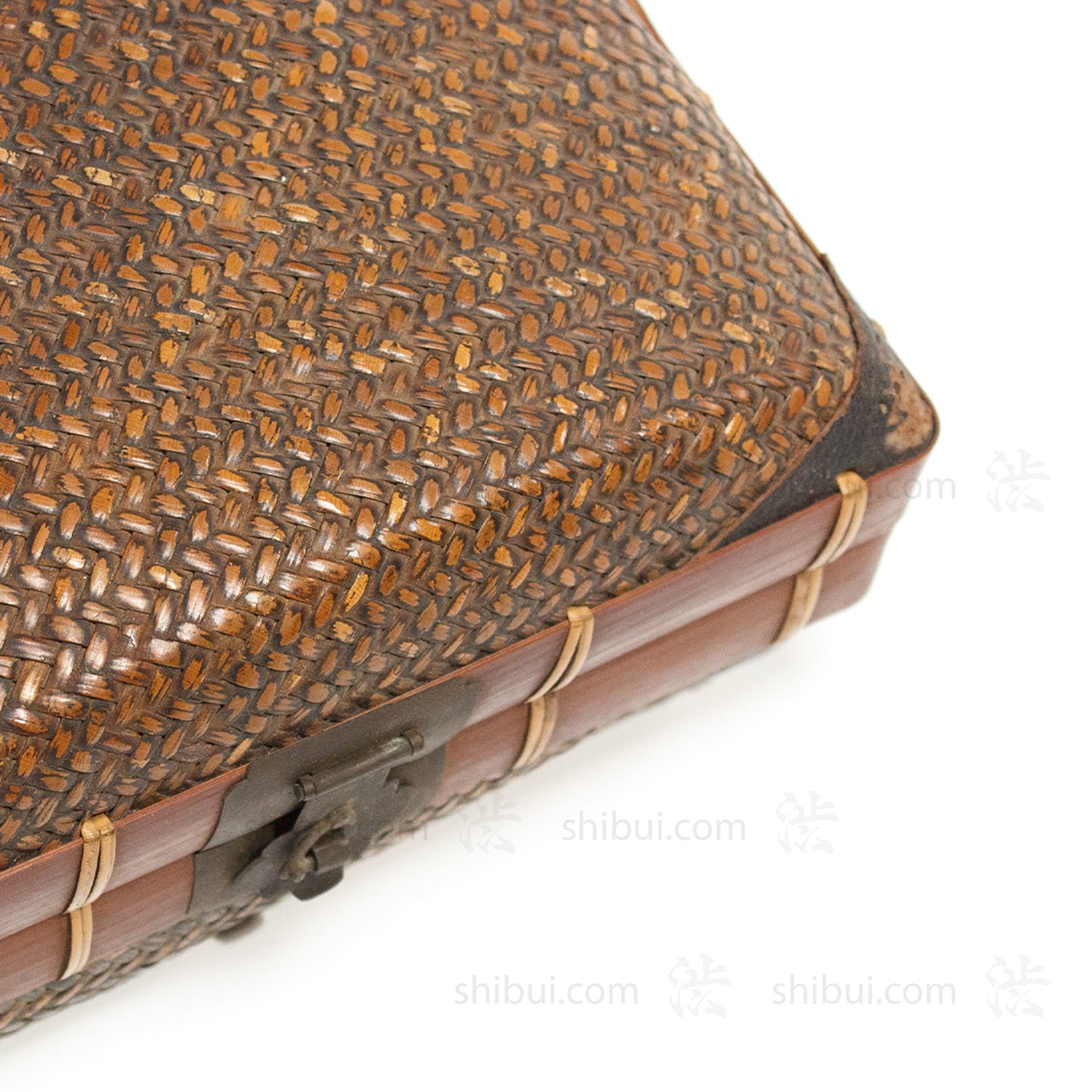 Japanese Antique Bamboo Woven Bento Basket