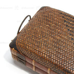 Japanese Antique Bamboo Woven Bento Basket