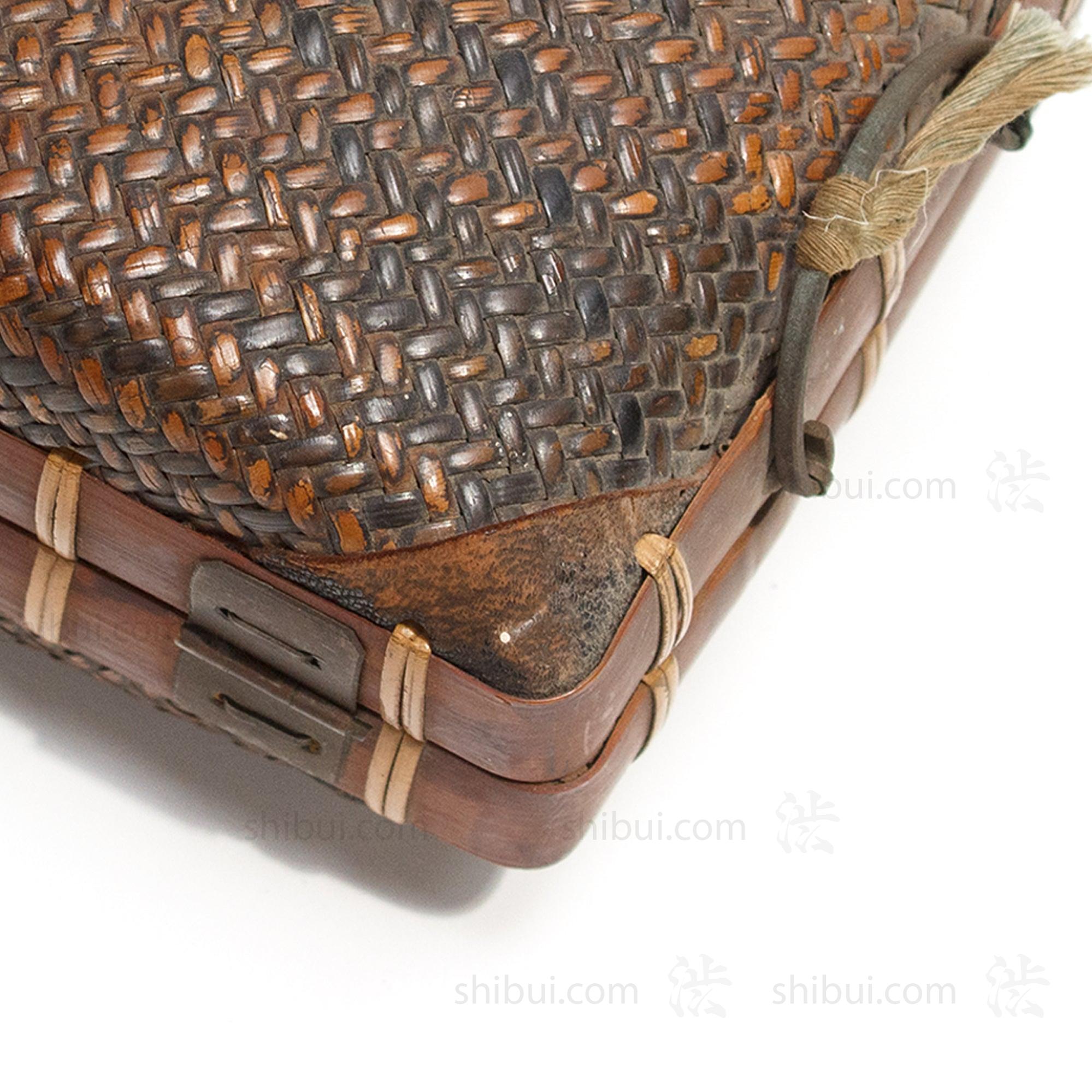 Japanese Antique Bamboo Woven Bento Basket