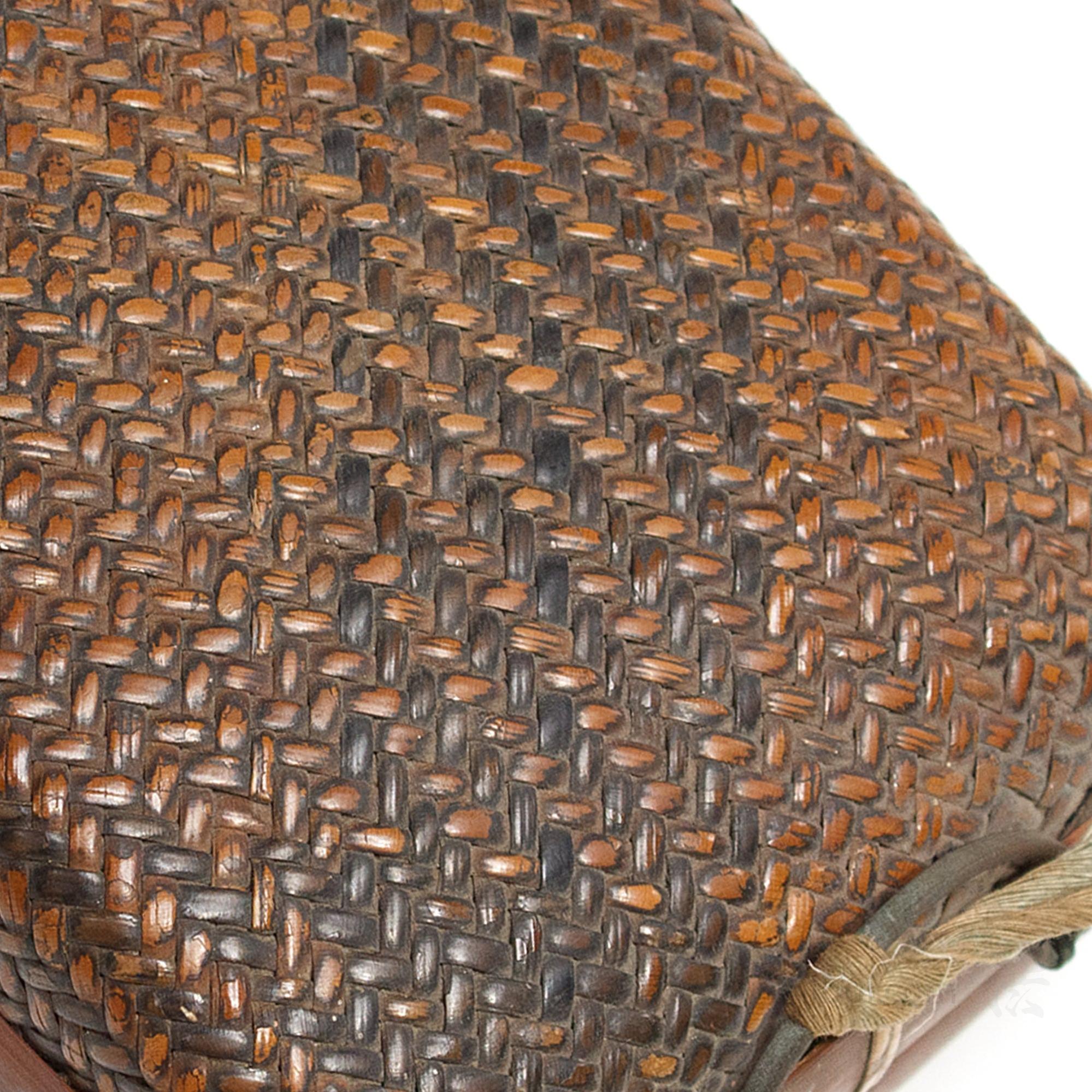 Japanese Antique Bamboo Woven Bento Basket