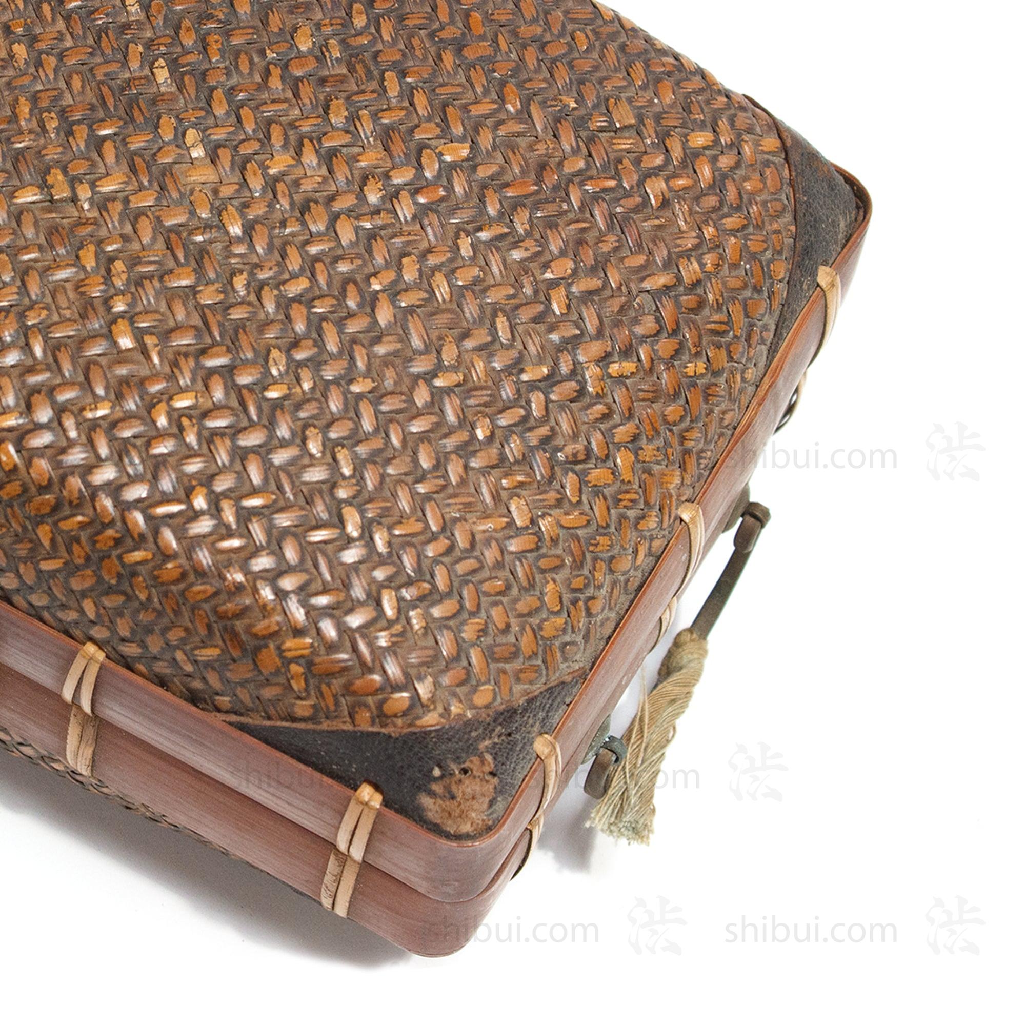 Japanese Antique Bamboo Woven Bento Basket