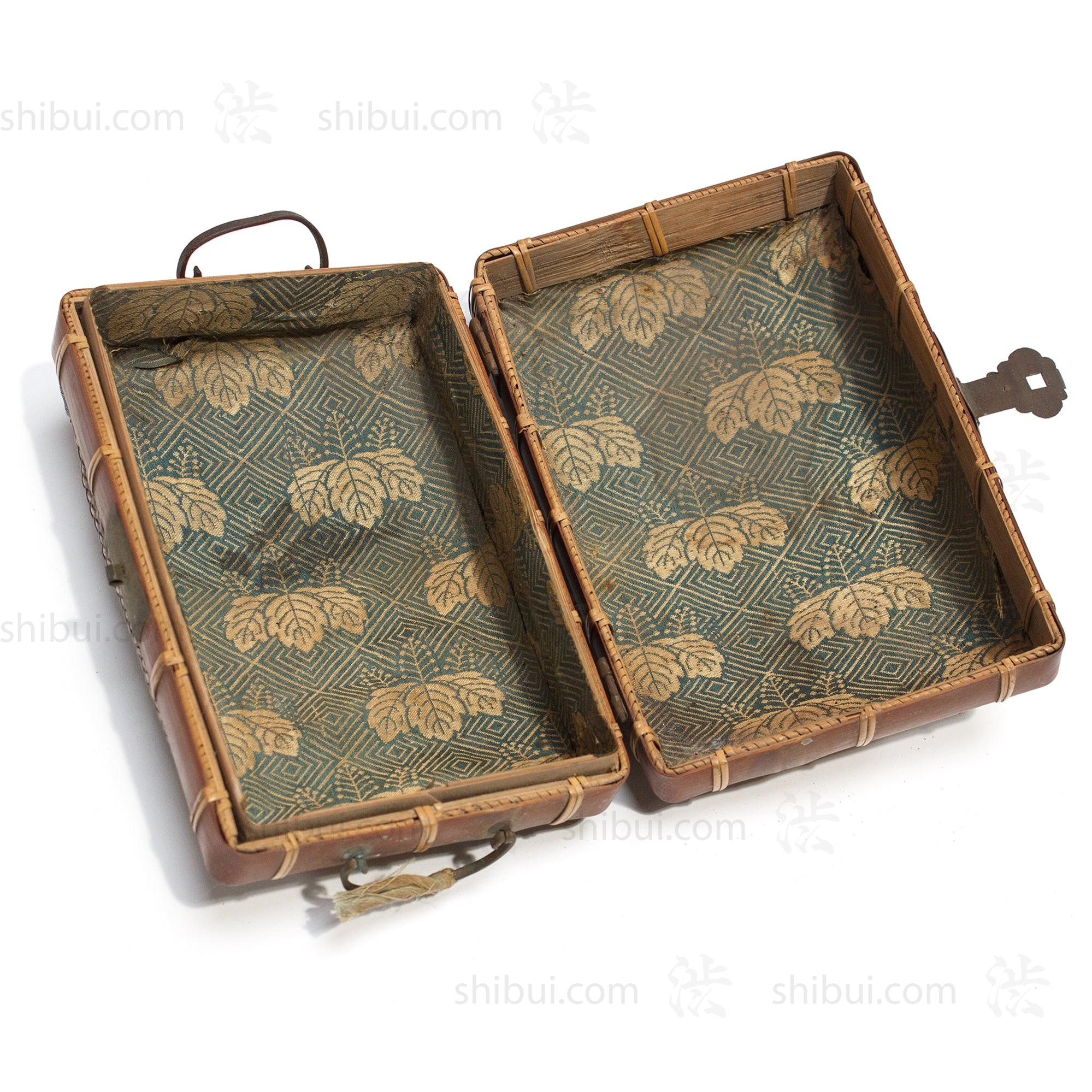 Japanese Antique Bamboo Woven Bento Basket