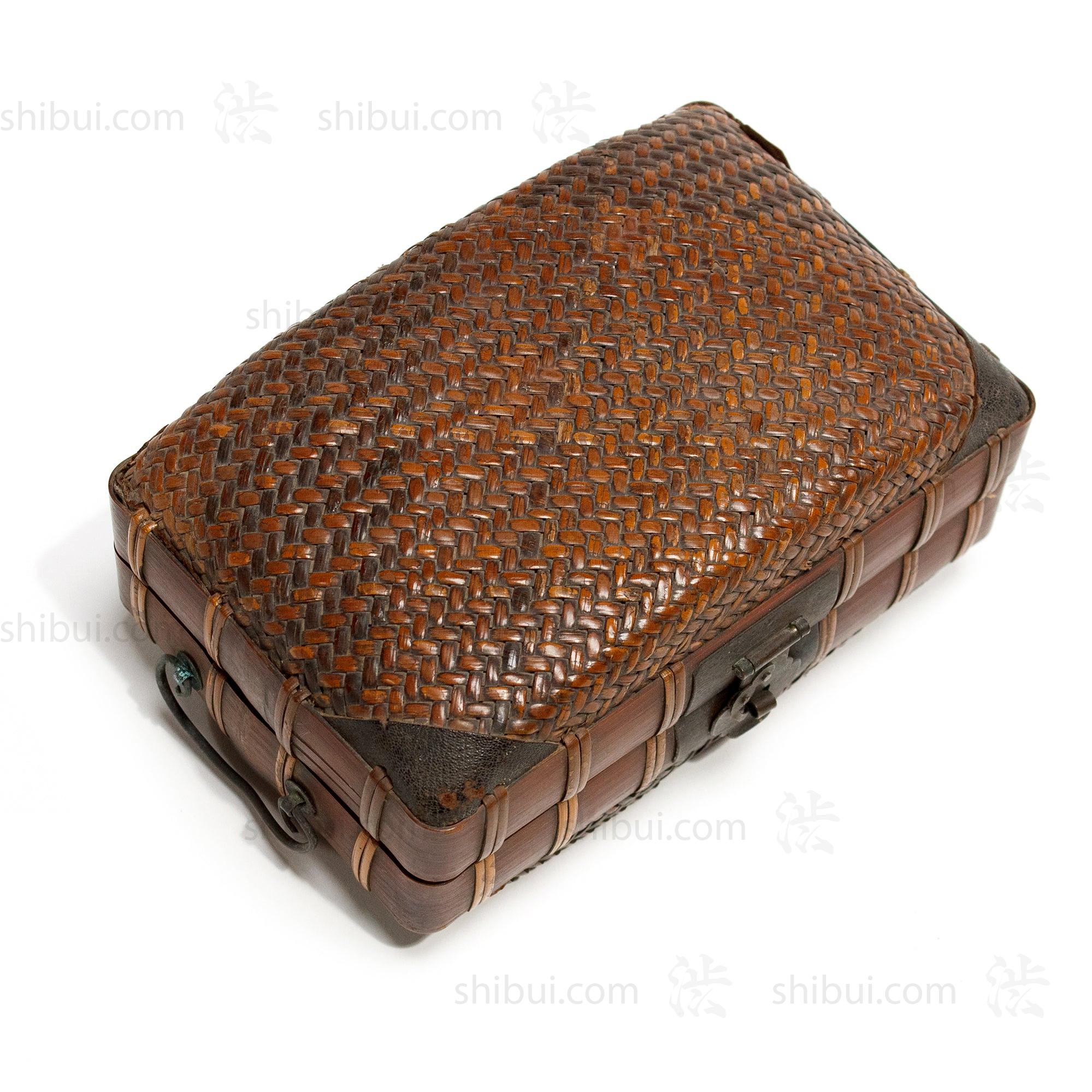 Japanese Antique Bamboo Woven Bento Basket