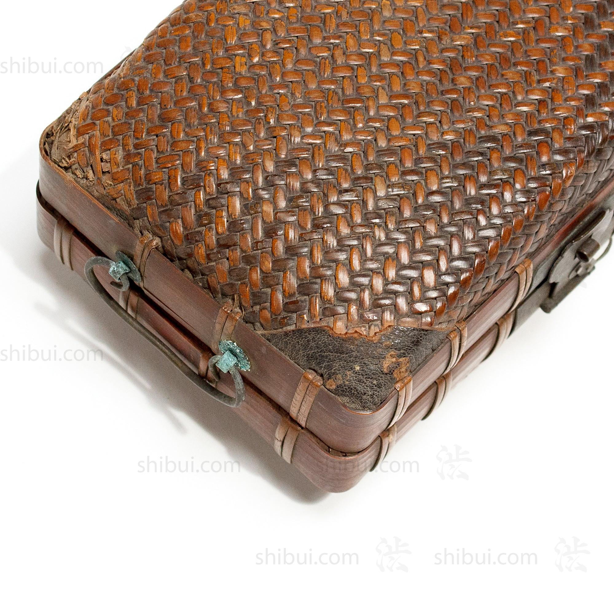 Japanese Antique Bamboo Woven Bento Basket