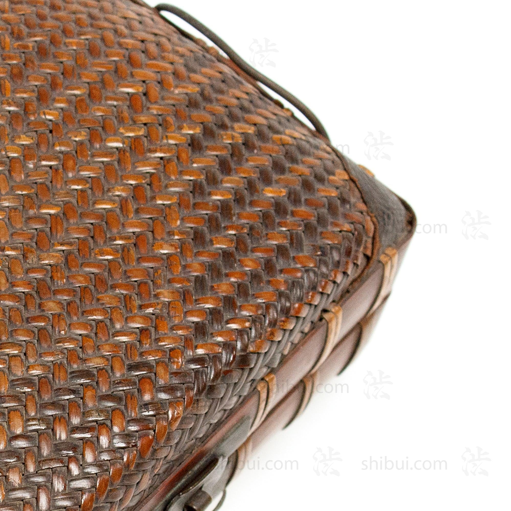 Japanese Antique Bamboo Woven Bento Basket