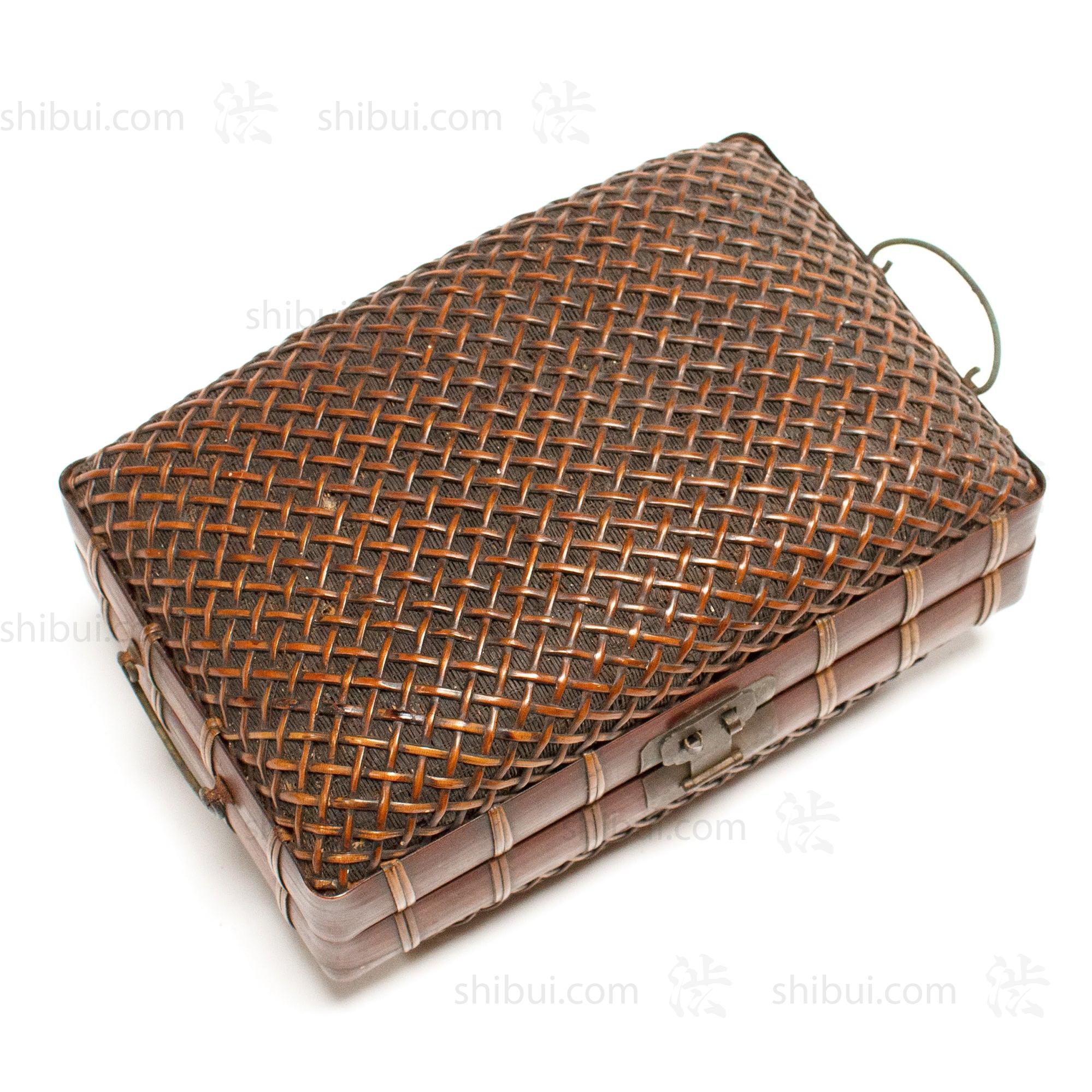 Japanese Antique Bamboo Woven Bento Basket