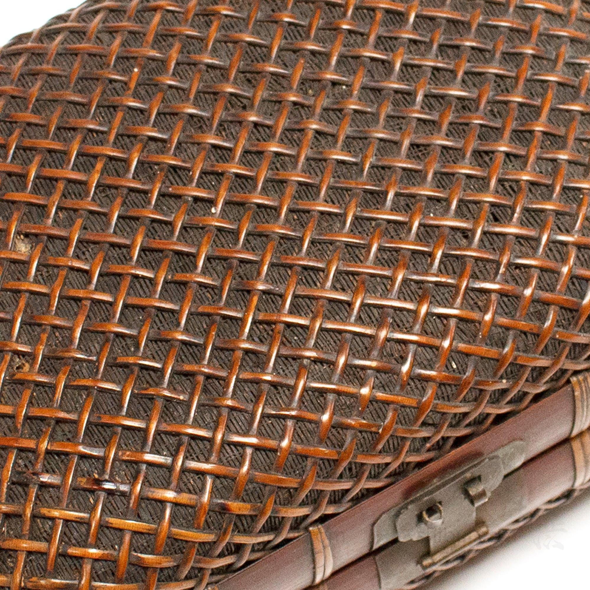 Japanese Antique Bamboo Woven Bento Basket