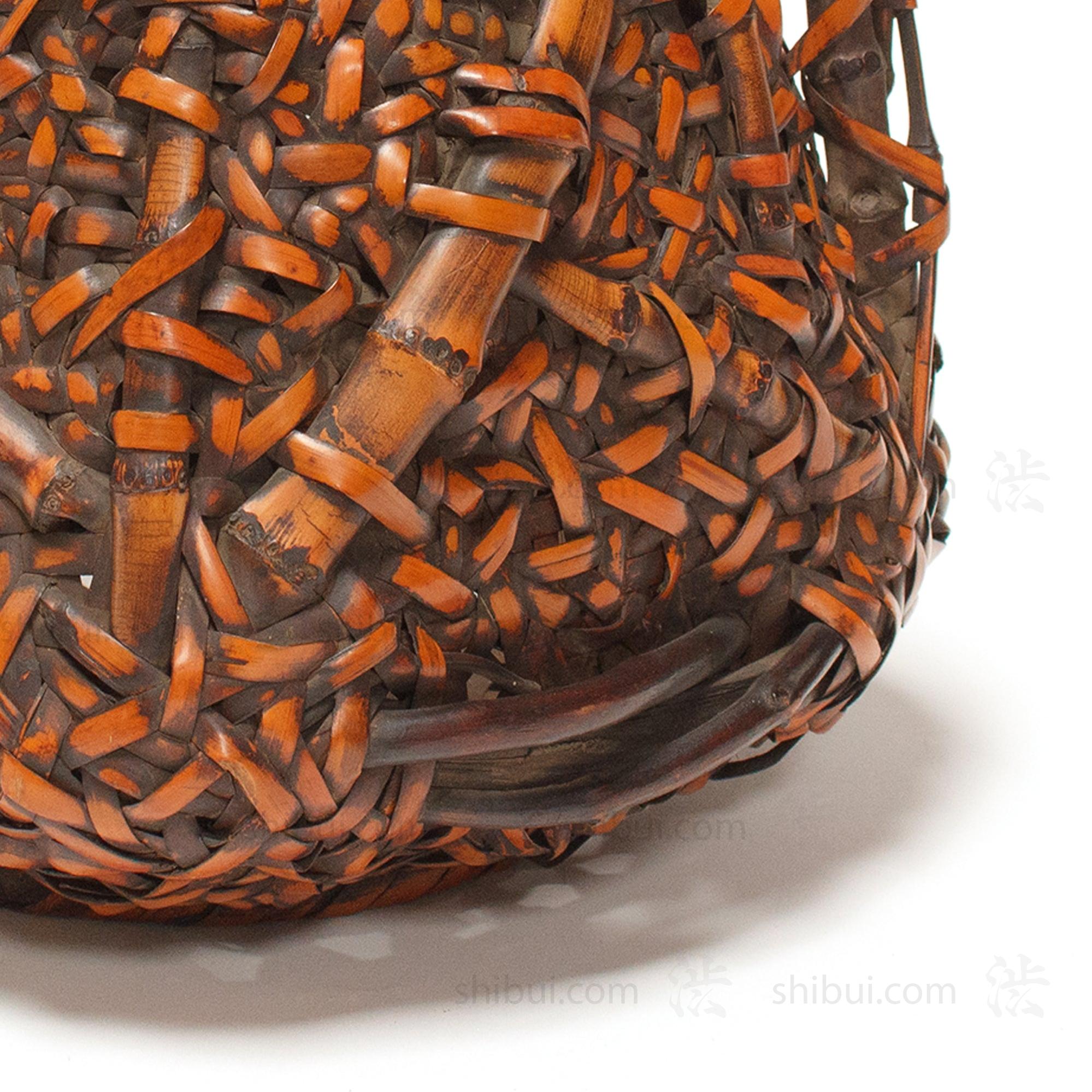 Beautiful Japanese Hanakago | Bamboo Root Flower Basket with Root Details