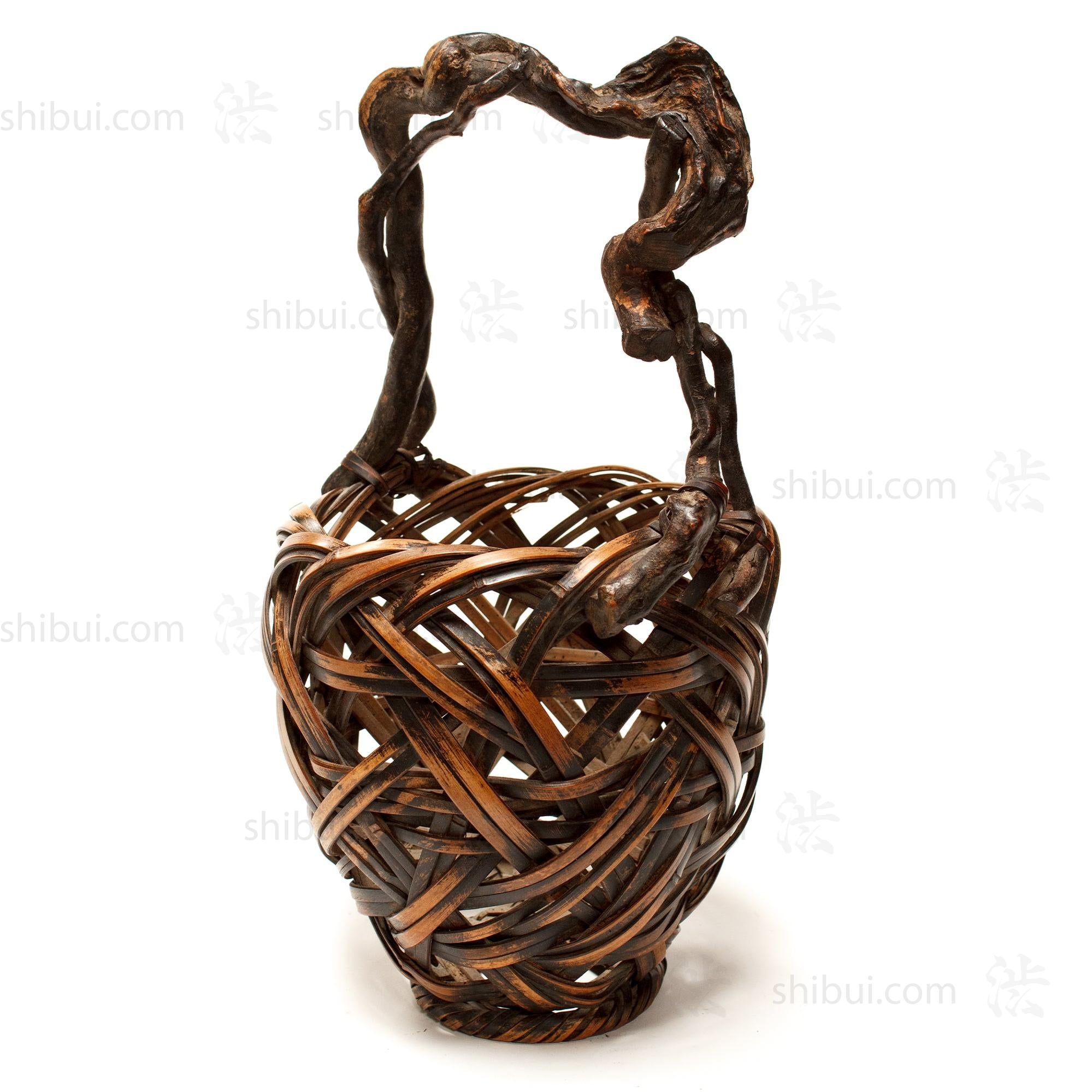 Hanakago Japanese Bamboo Ikebana Flower Basket