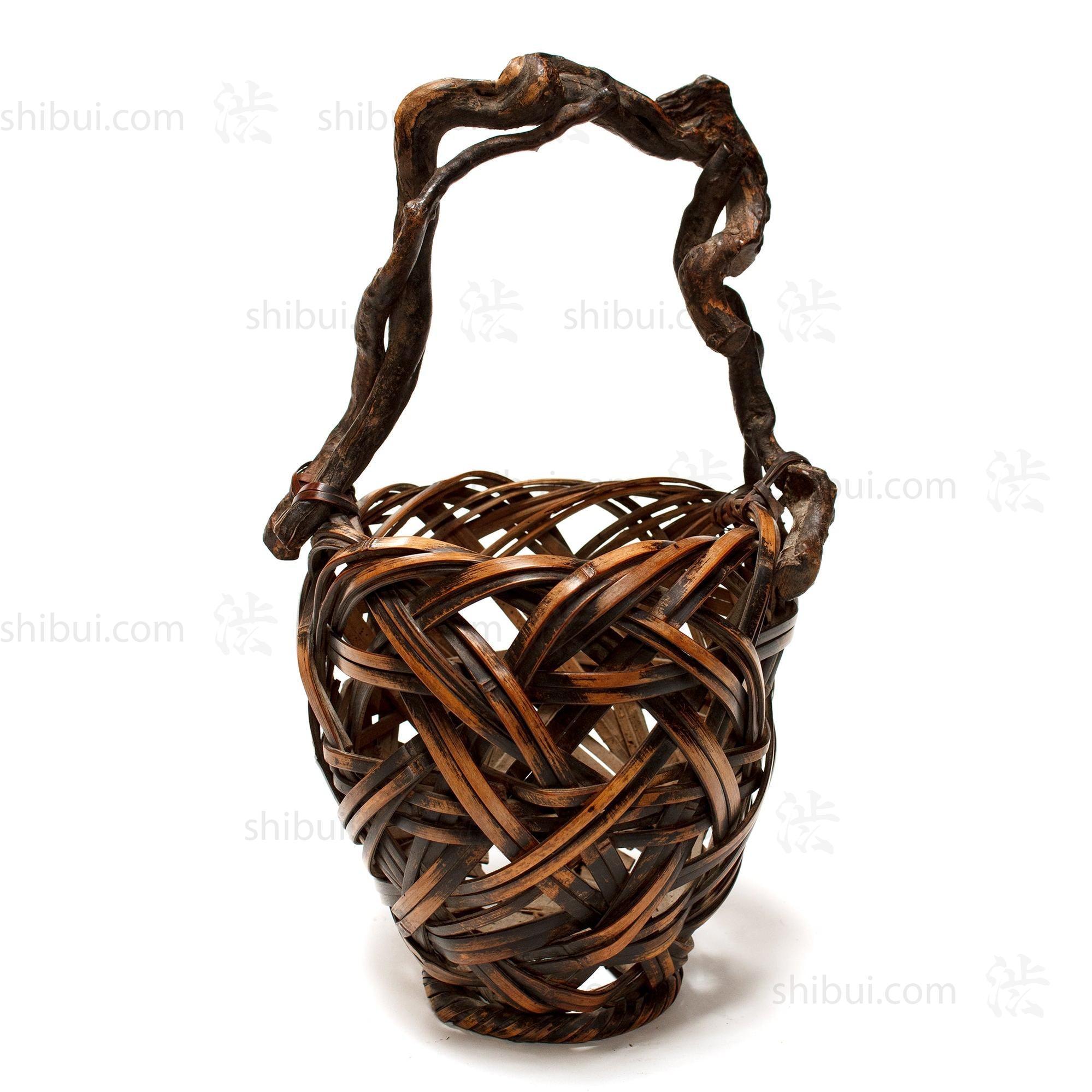 Hanakago Japanese Bamboo Ikebana Flower Basket