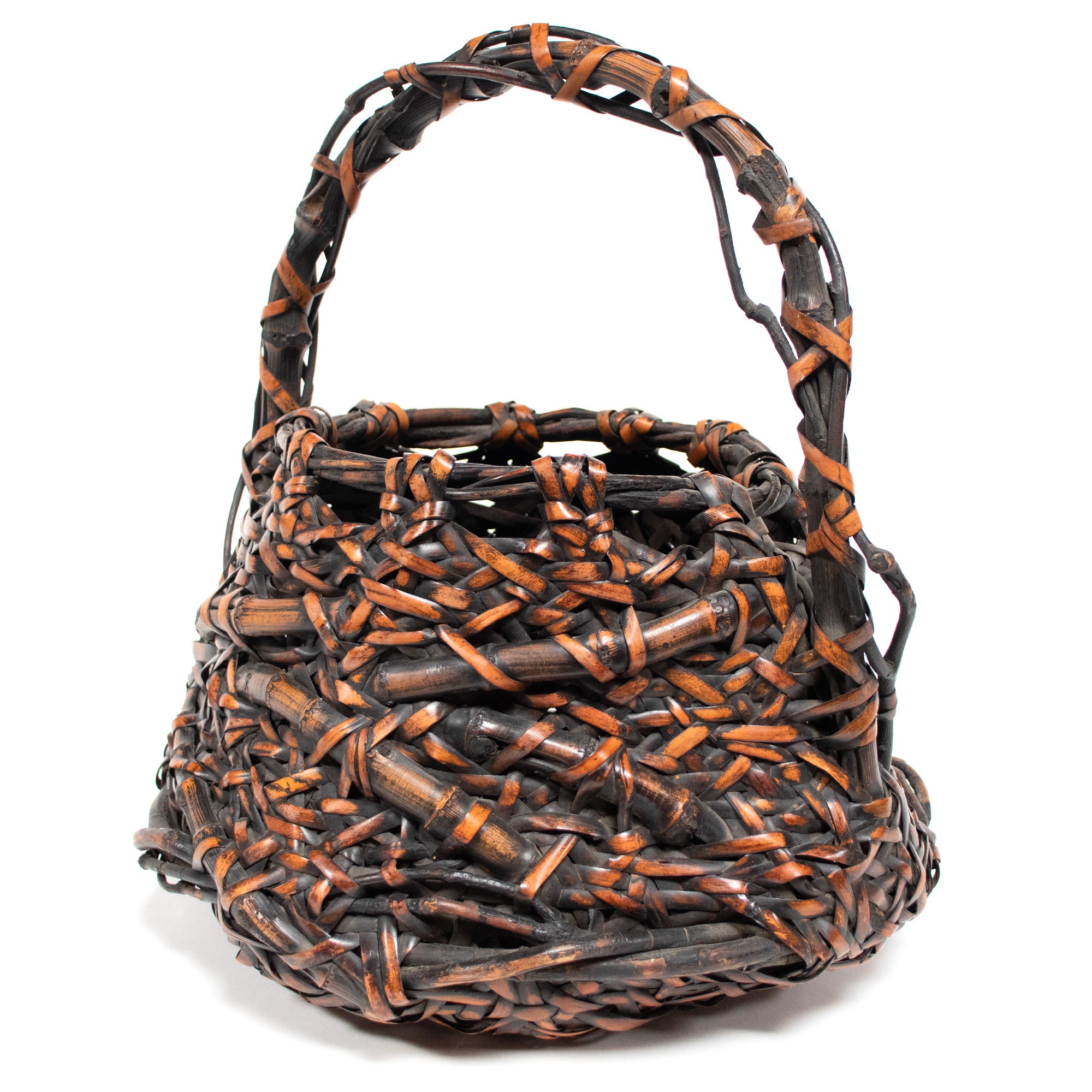 Beautiful Japanese Hanakago | Bamboo Root Flower Basket with Root Details