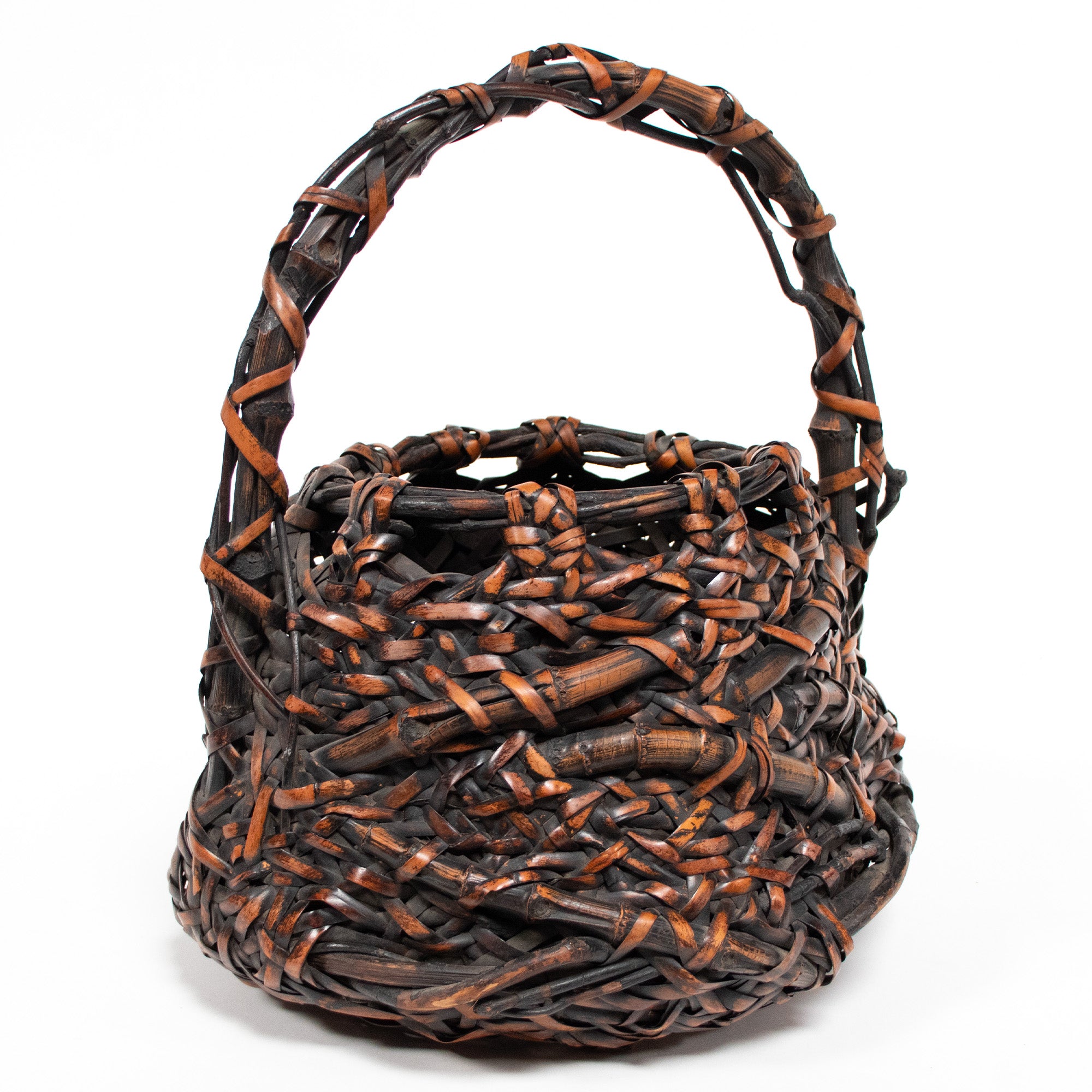 Beautiful Japanese Hanakago | Bamboo Root Flower Basket with Root Details