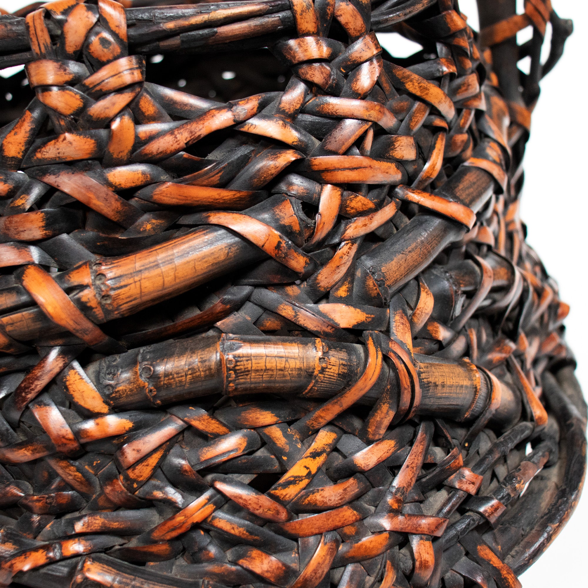 Beautiful Japanese Hanakago | Bamboo Root Flower Basket with Root Details