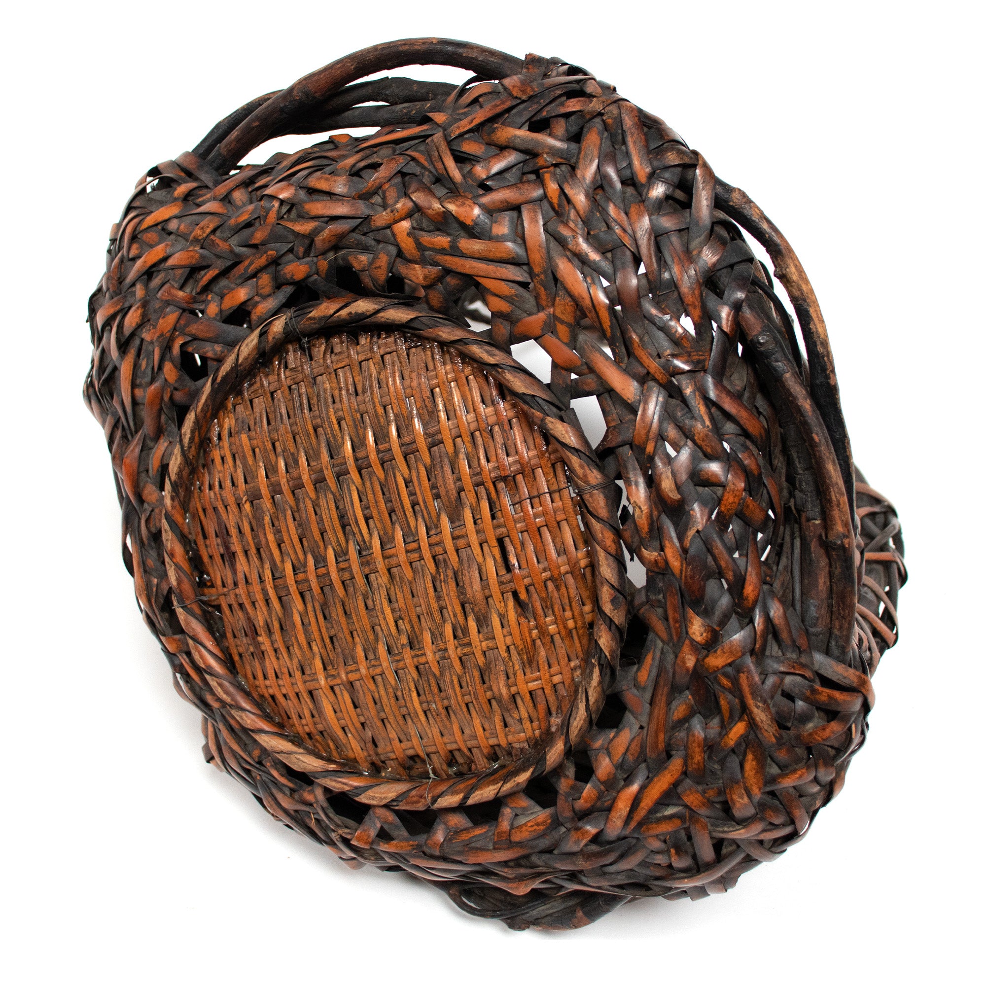 Beautiful Japanese Hanakago | Bamboo Root Flower Basket with Root Details