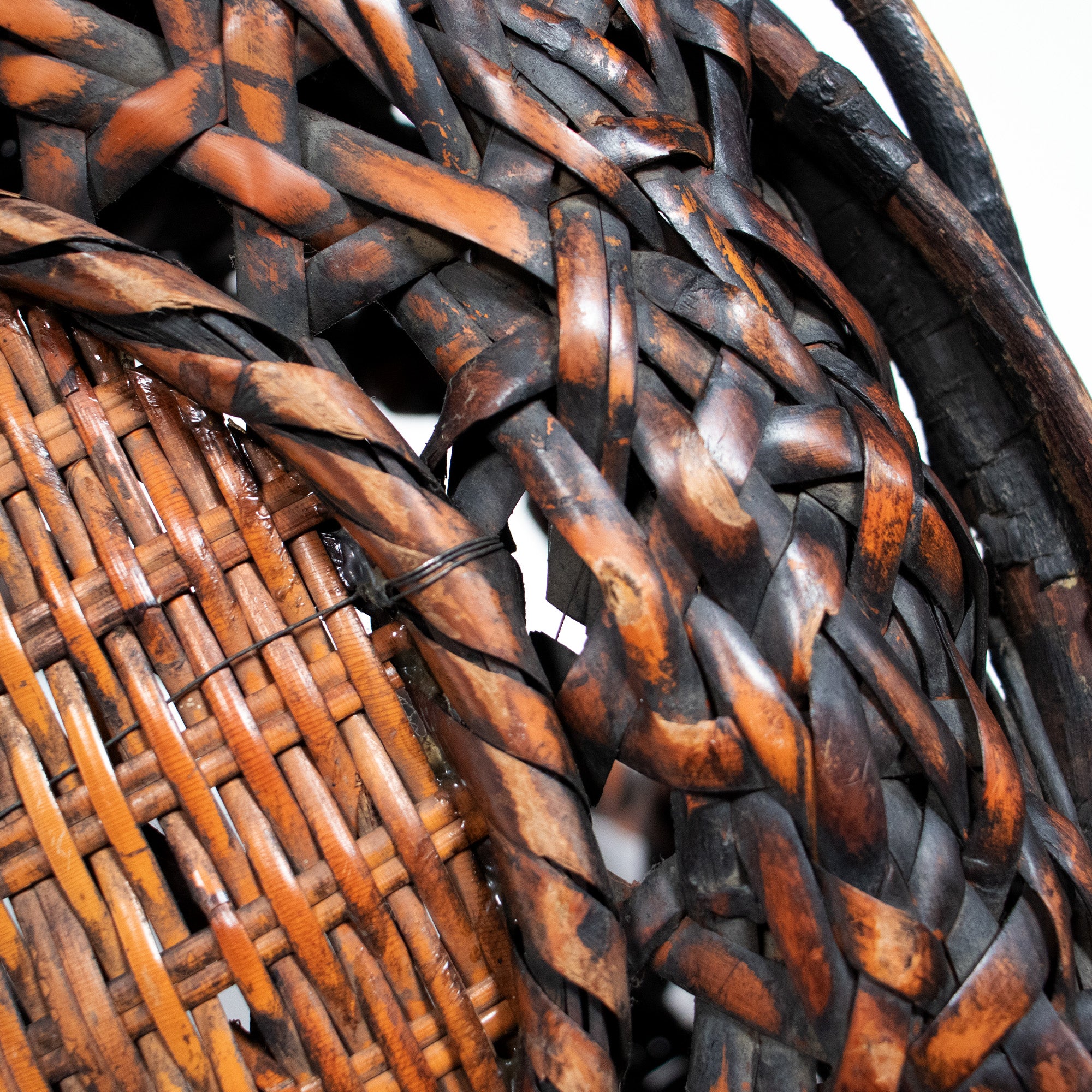 Beautiful Japanese Hanakago | Bamboo Root Flower Basket with Root Details