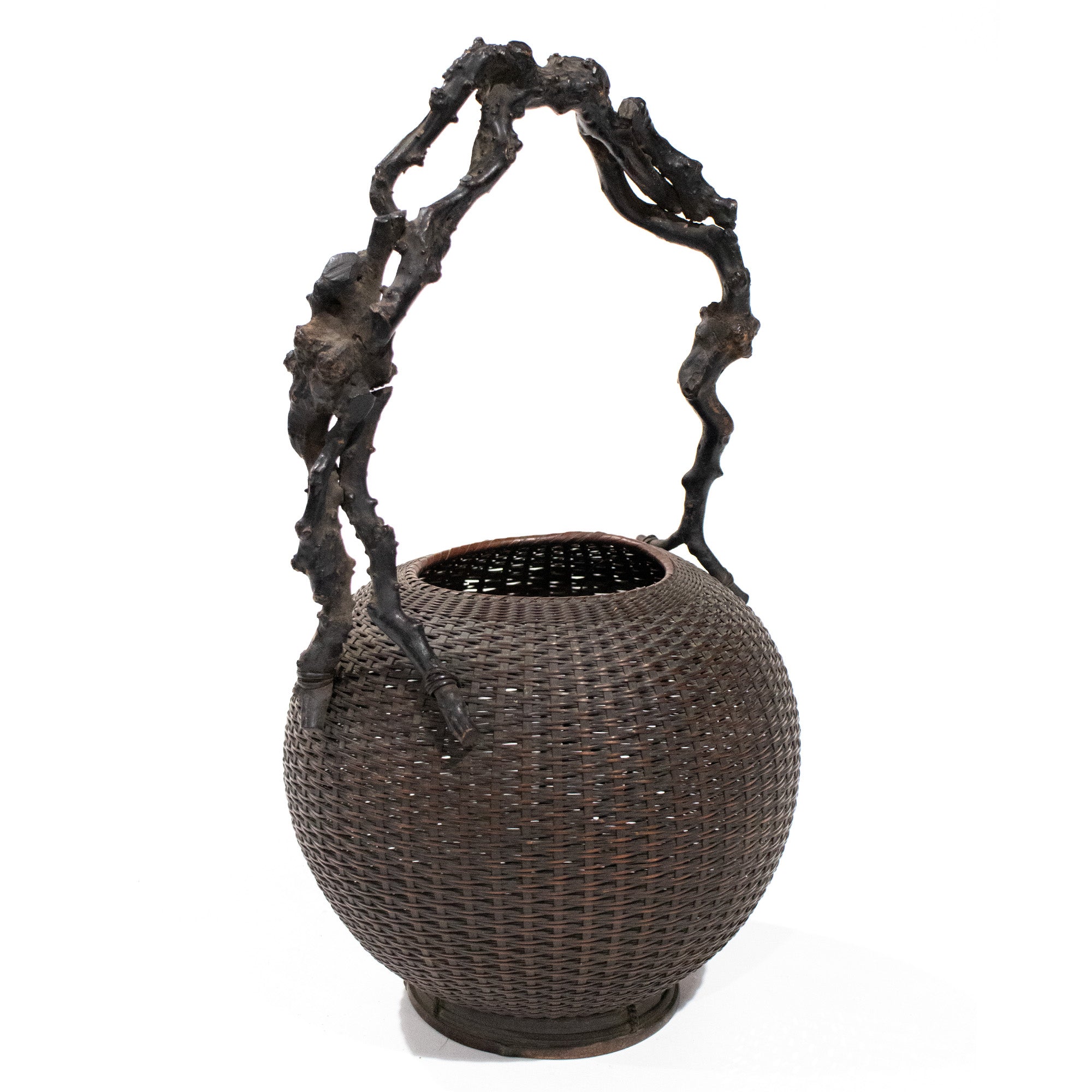 Hanakago | Bamboo Flower Basket with Wisteria Root Handle