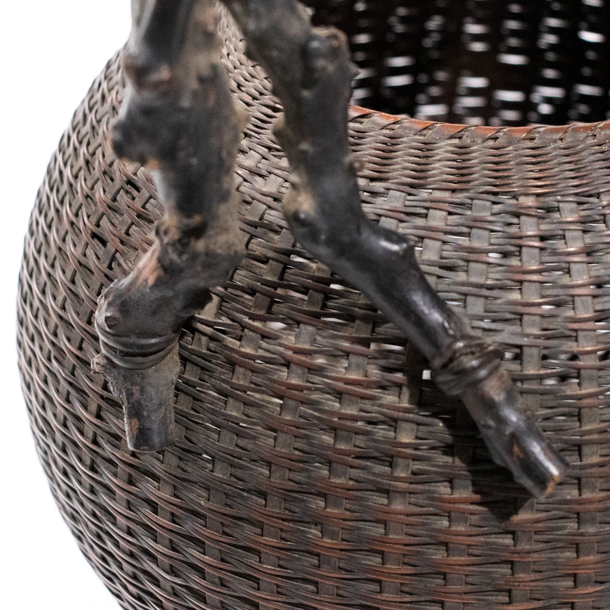 Hanakago | Bamboo Flower Basket with Wisteria Root Handle