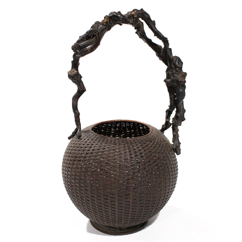 Hanakago | Bamboo Flower Basket with Wisteria Root Handle
