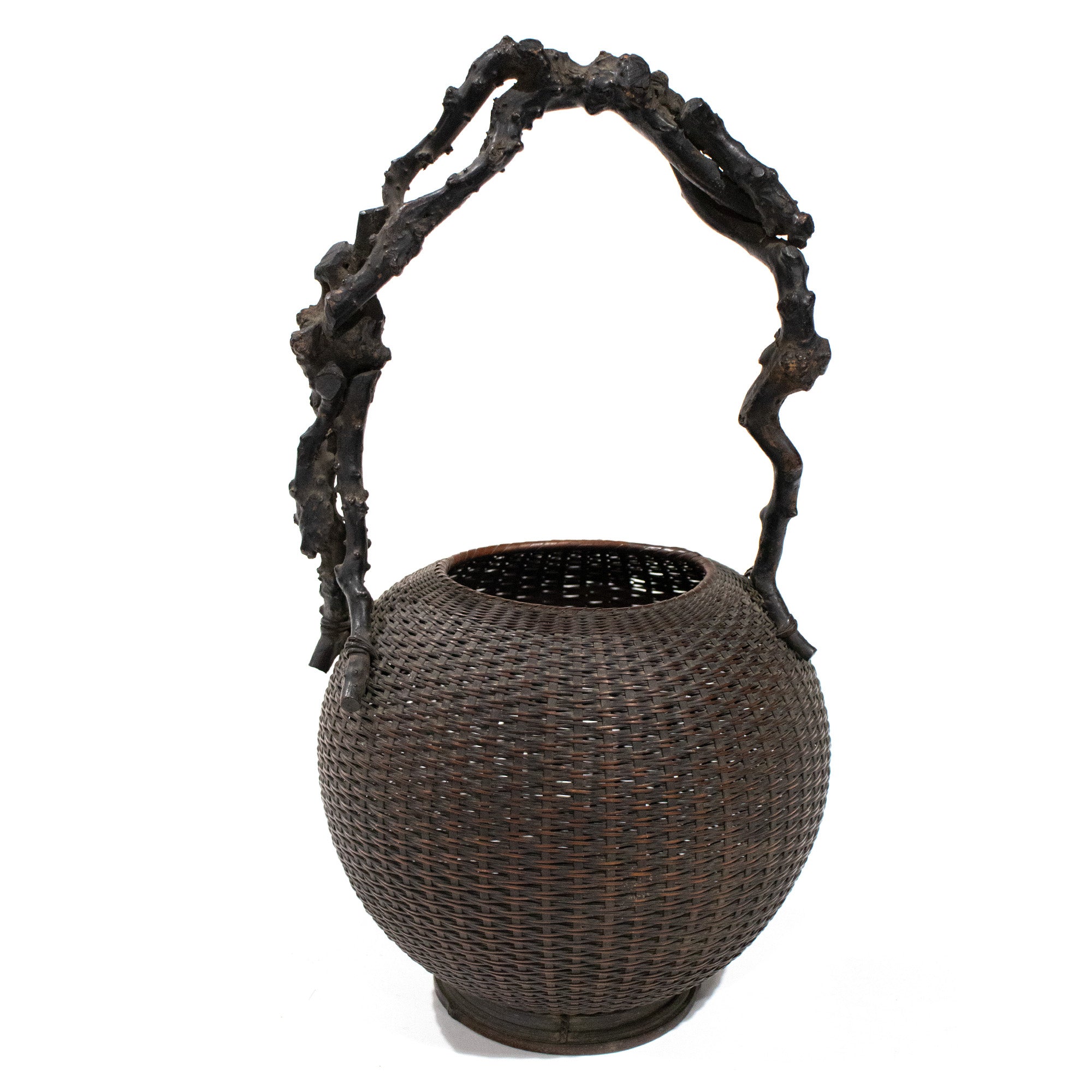 Hanakago | Bamboo Flower Basket with Wisteria Root Handle