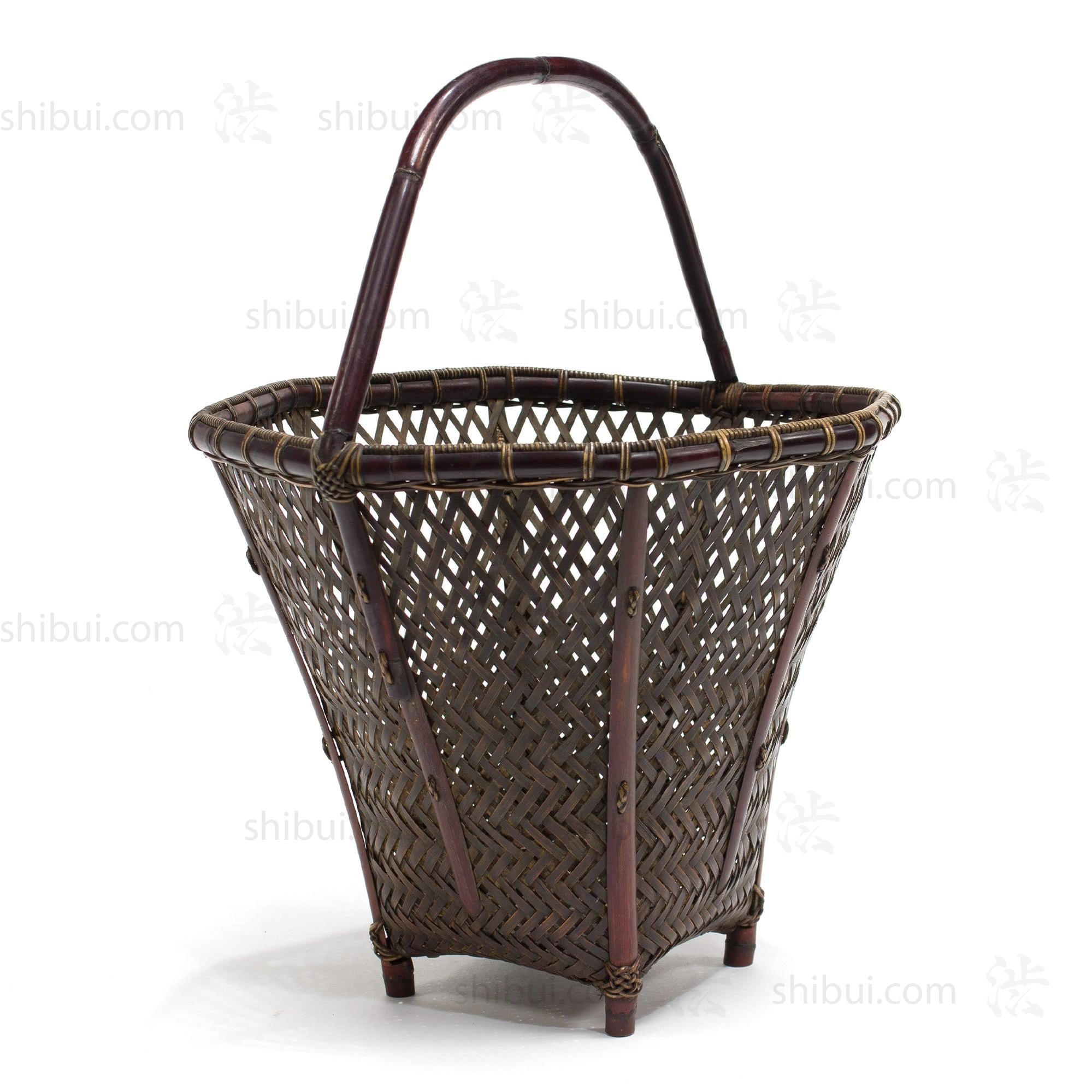 Kiyohosai Signed Octagonal Bamboo Ikebana Basket