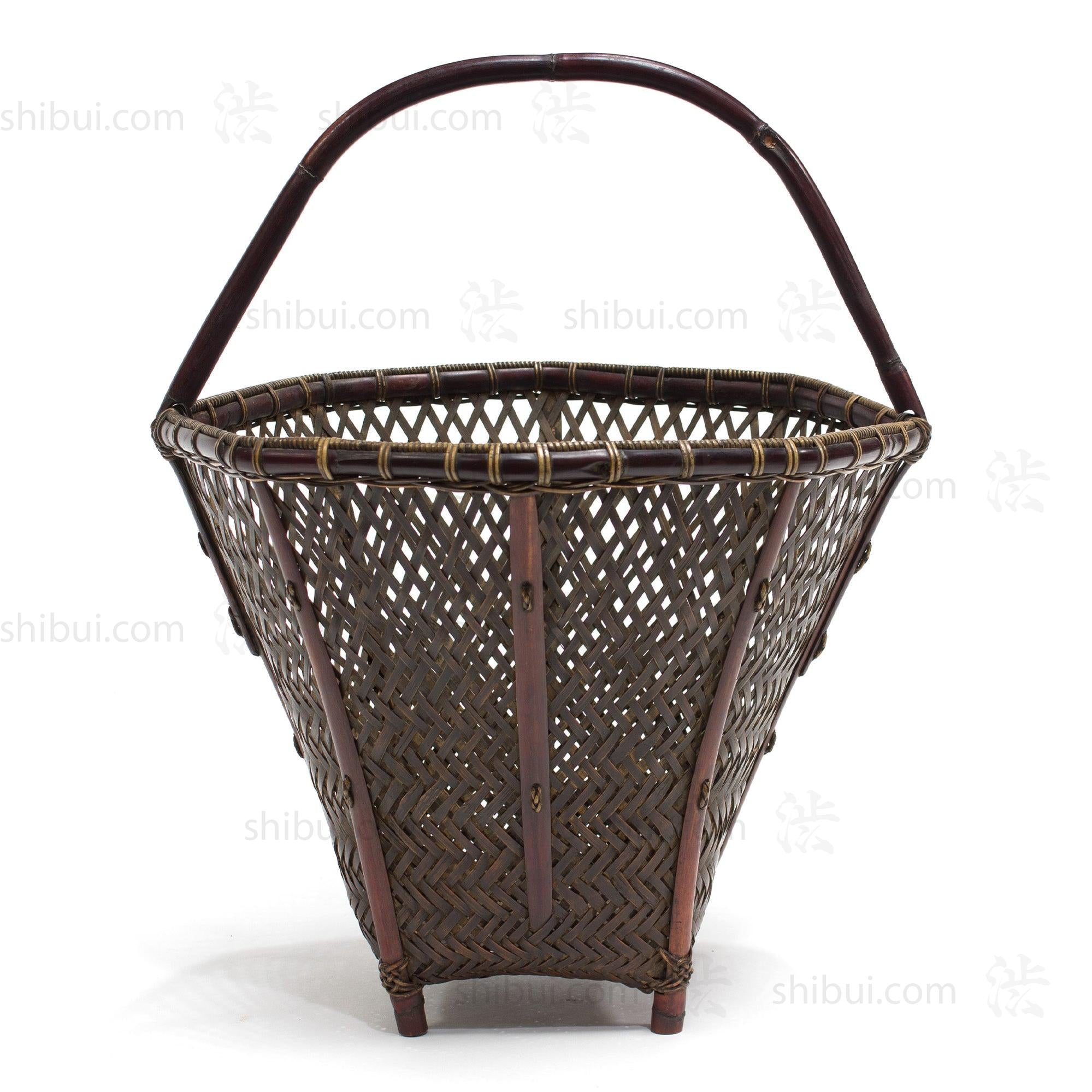 Kiyohosai Signed Octagonal Bamboo Ikebana Basket