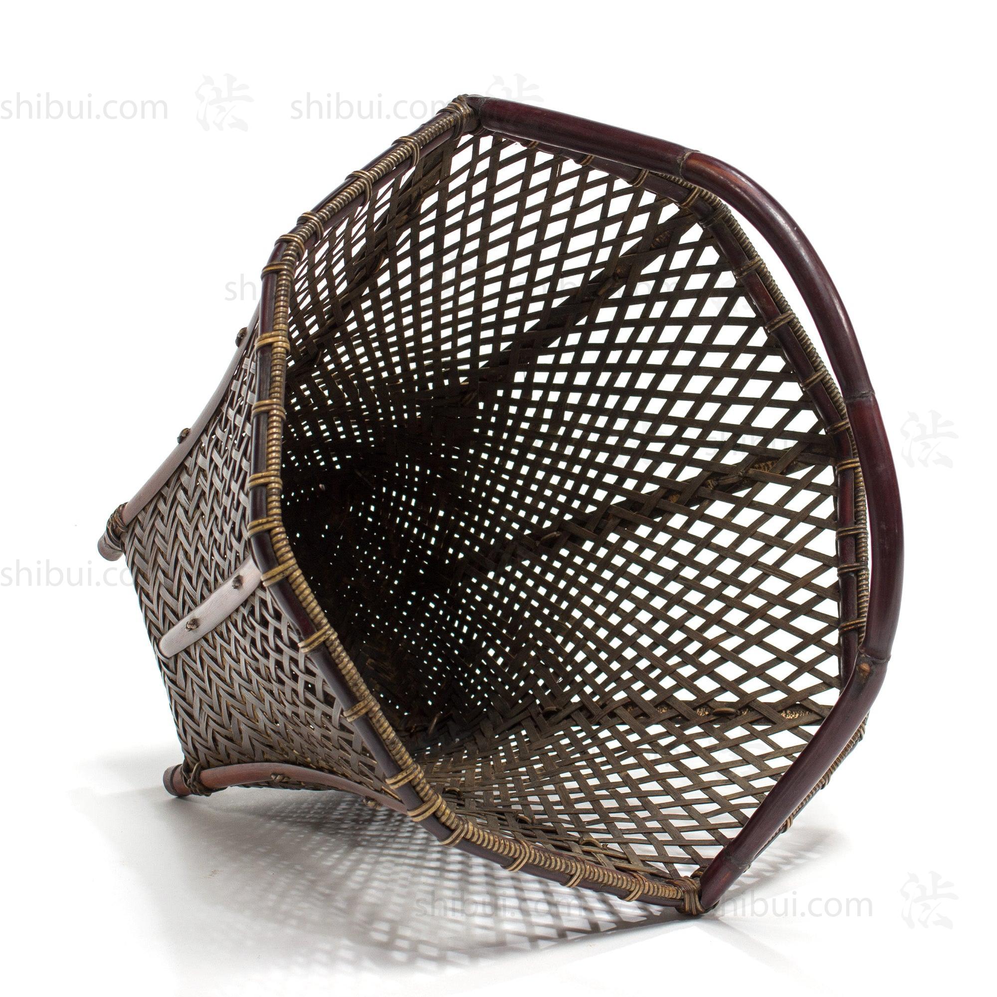 Kiyohosai Signed Octagonal Bamboo Ikebana Basket