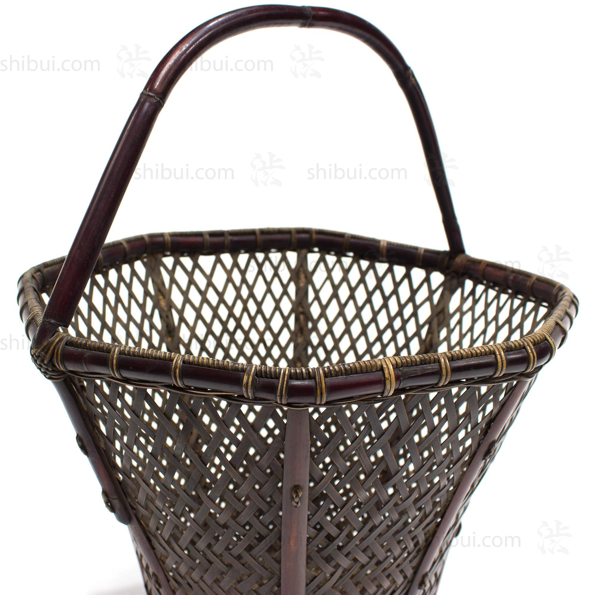 Kiyohosai Signed Octagonal Bamboo Ikebana Basket