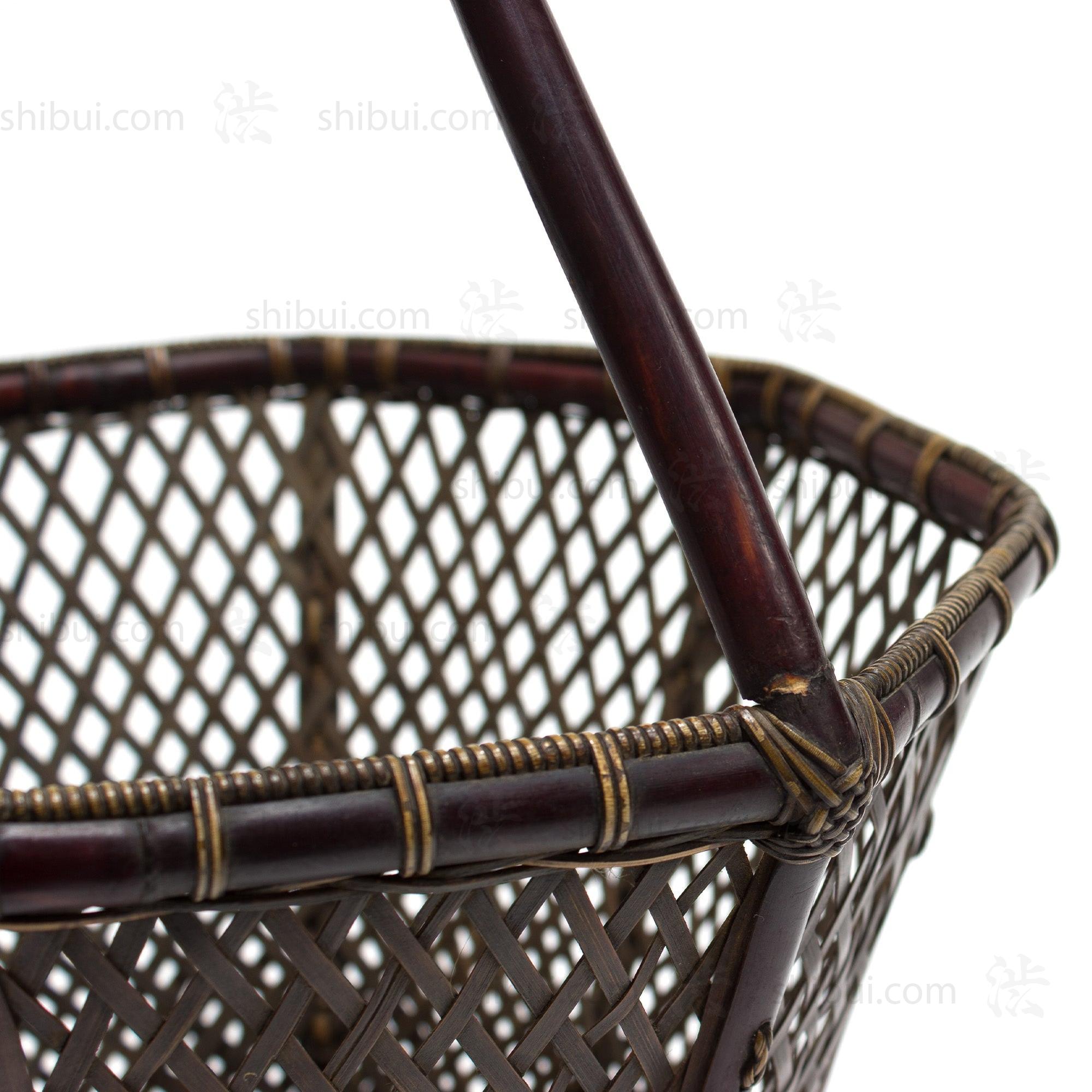Kiyohosai Signed Octagonal Bamboo Ikebana Basket