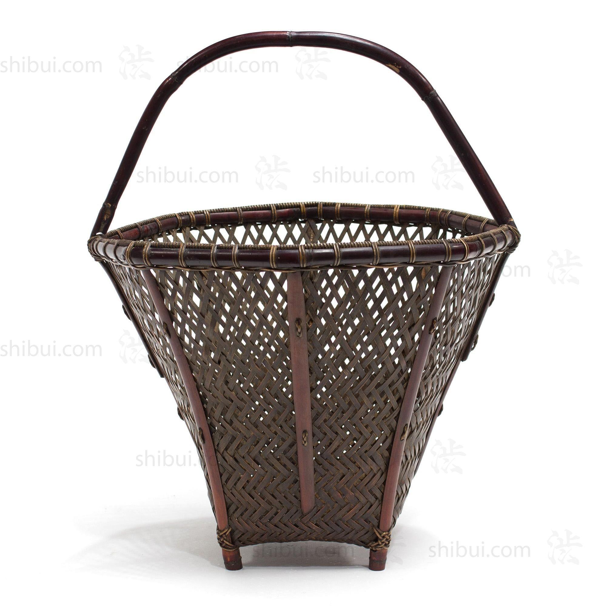 Kiyohosai Signed Octagonal Bamboo Ikebana Basket