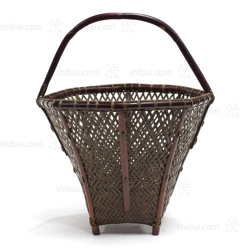 Kiyohosai Signed Octagonal Bamboo Ikebana Basket