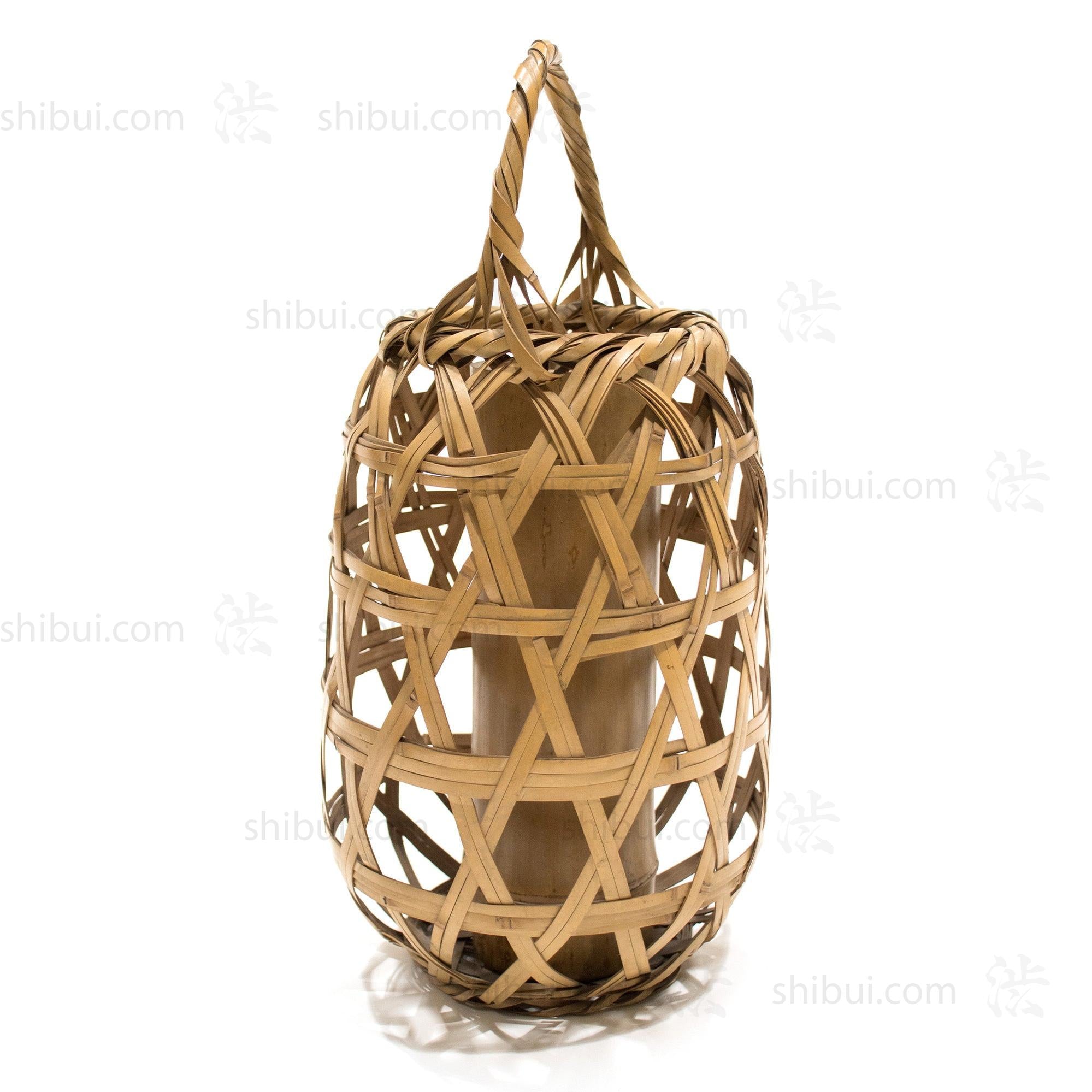 Signed Japanese Ikebana Flower Bamoo Basket