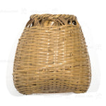 Signed Blond Bamboo Wall Ikebana Basket
