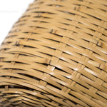Signed Blond Bamboo Wall Ikebana Basket