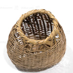 Signed Blond Bamboo Wall Ikebana Basket