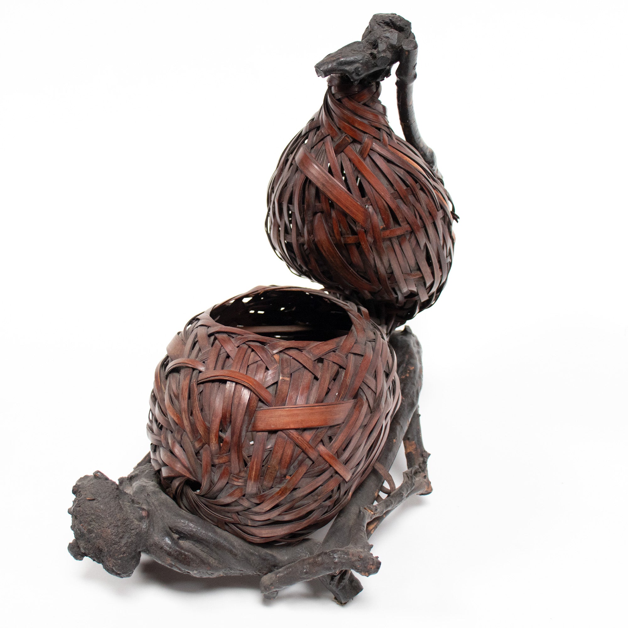 Bird's Nest Hanakago Japanese Bamboo Ikebana Flower Basket