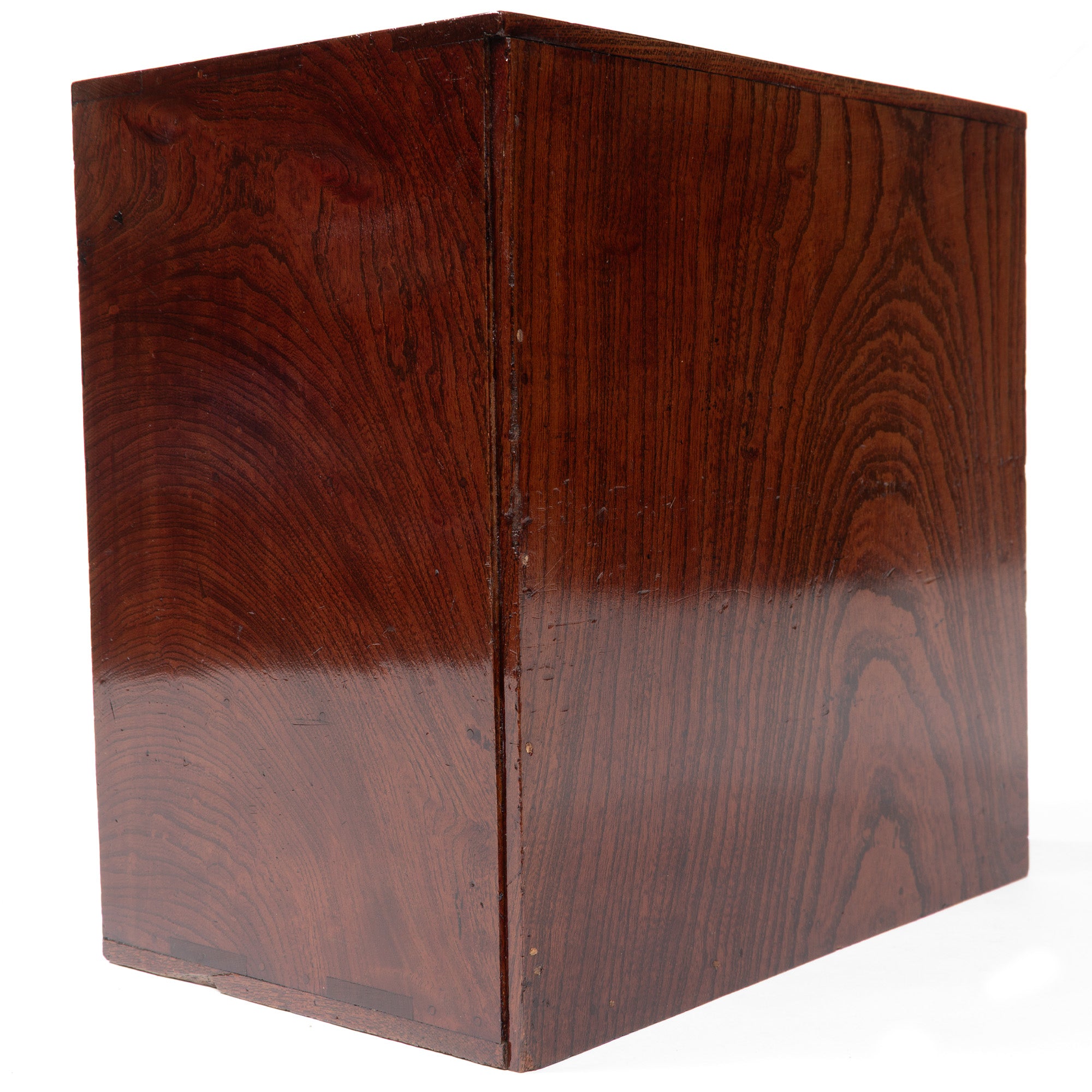 Single Board Sakata Hari Bako Japanese Antique Sewing Box