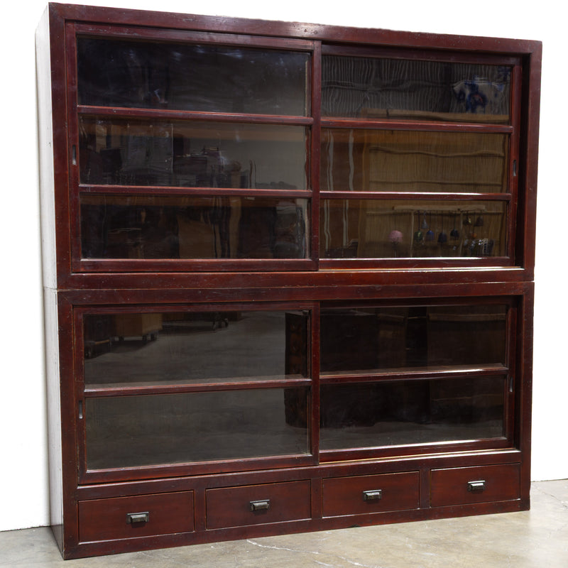 Kazari Dansu | Japanese Glass Door Display Chest