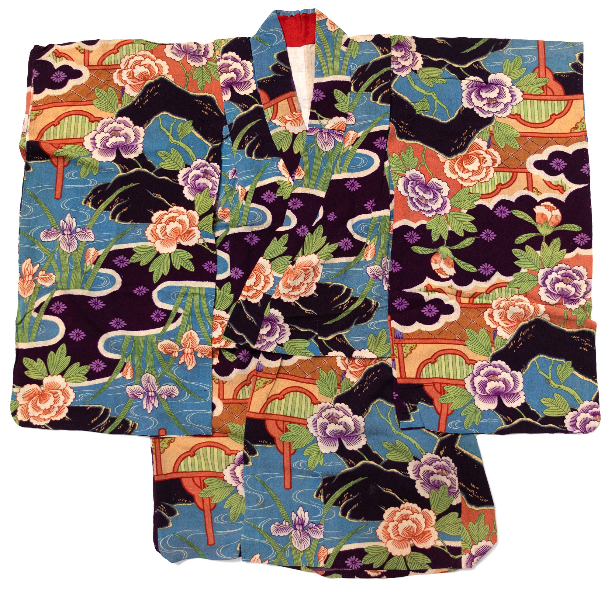 Chirimen Girls Kimono | Taisho Era